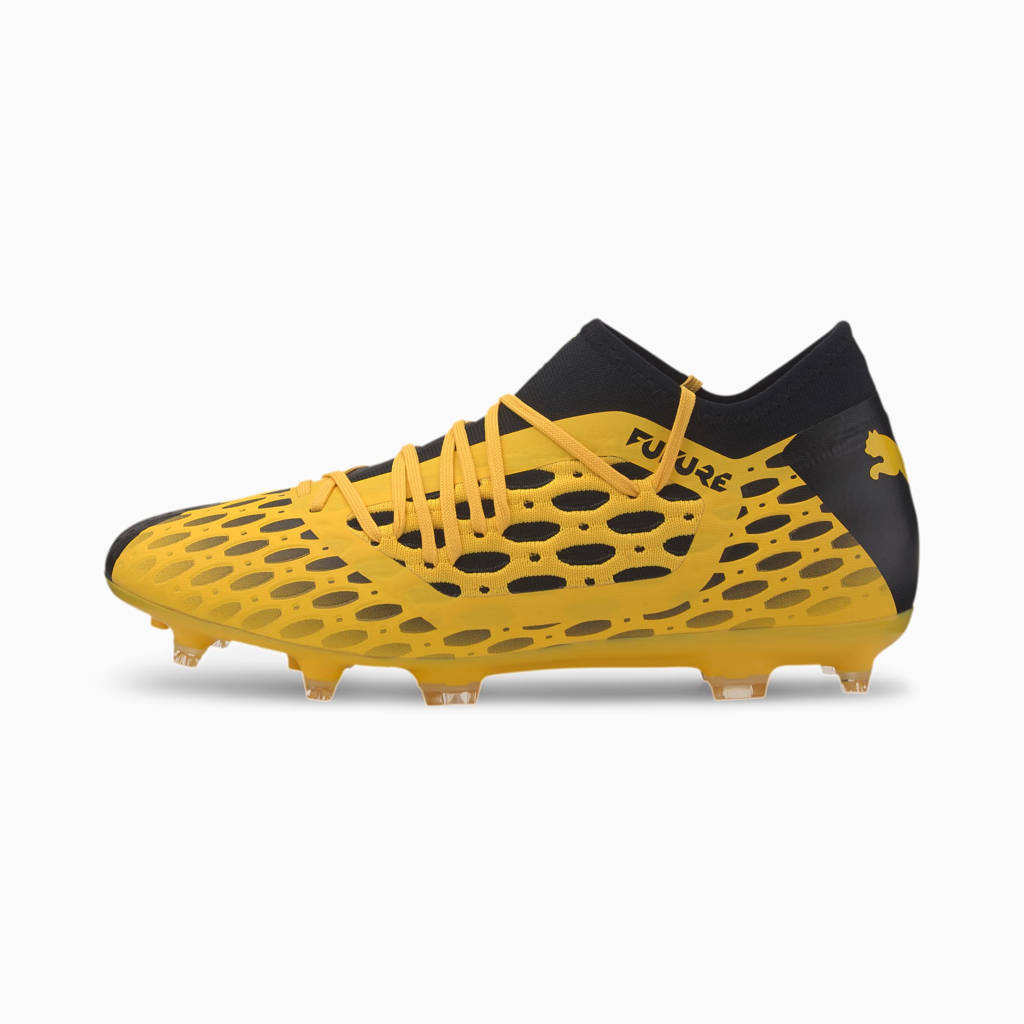 black and yellow puma football boots