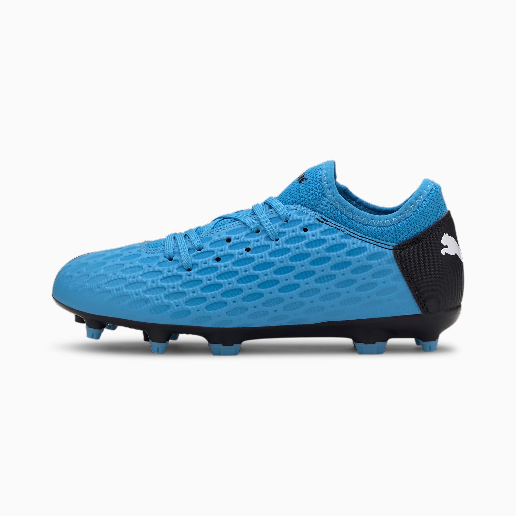 FUTURE 5.4 FG/AG Youth Football Boots, Luminous Blue-Nrgy Blue-Puma Black-Pink Alert, large-SEA