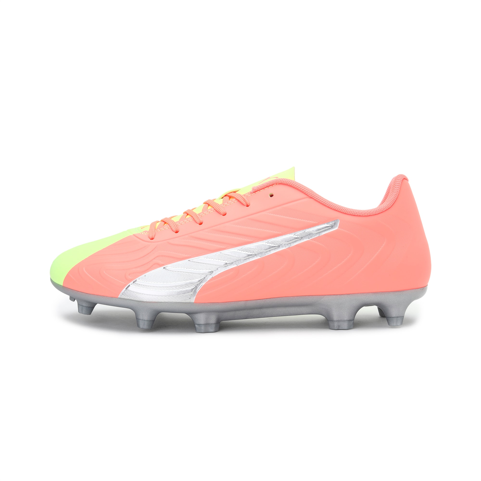 PUMA ONE 20.4 OSG FG/AG Men's Football Boots | Peach-Fizzy Yellow-Silver |  PUMA Shoes | PUMA