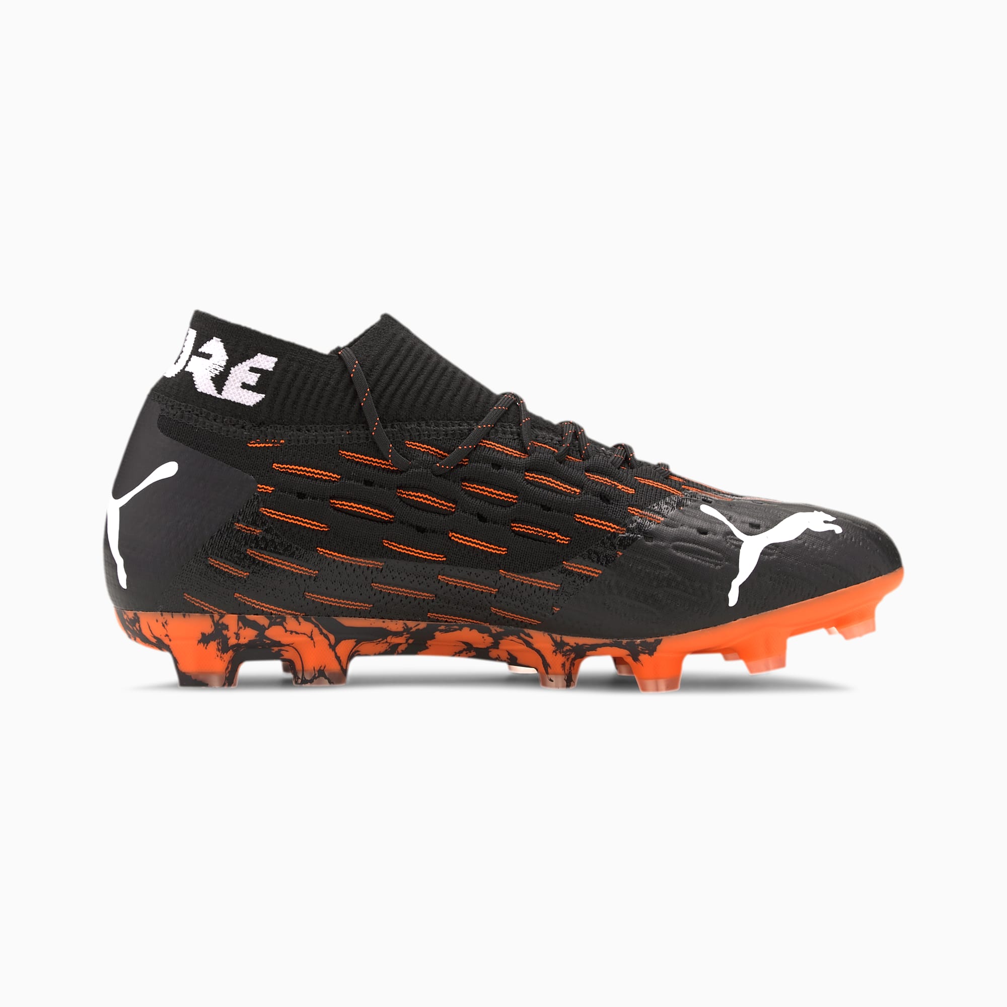 フューチャー 6.1 NETFIT HG サッカー スパイク, Black-White-Shocking Orange, extralarge-JPN