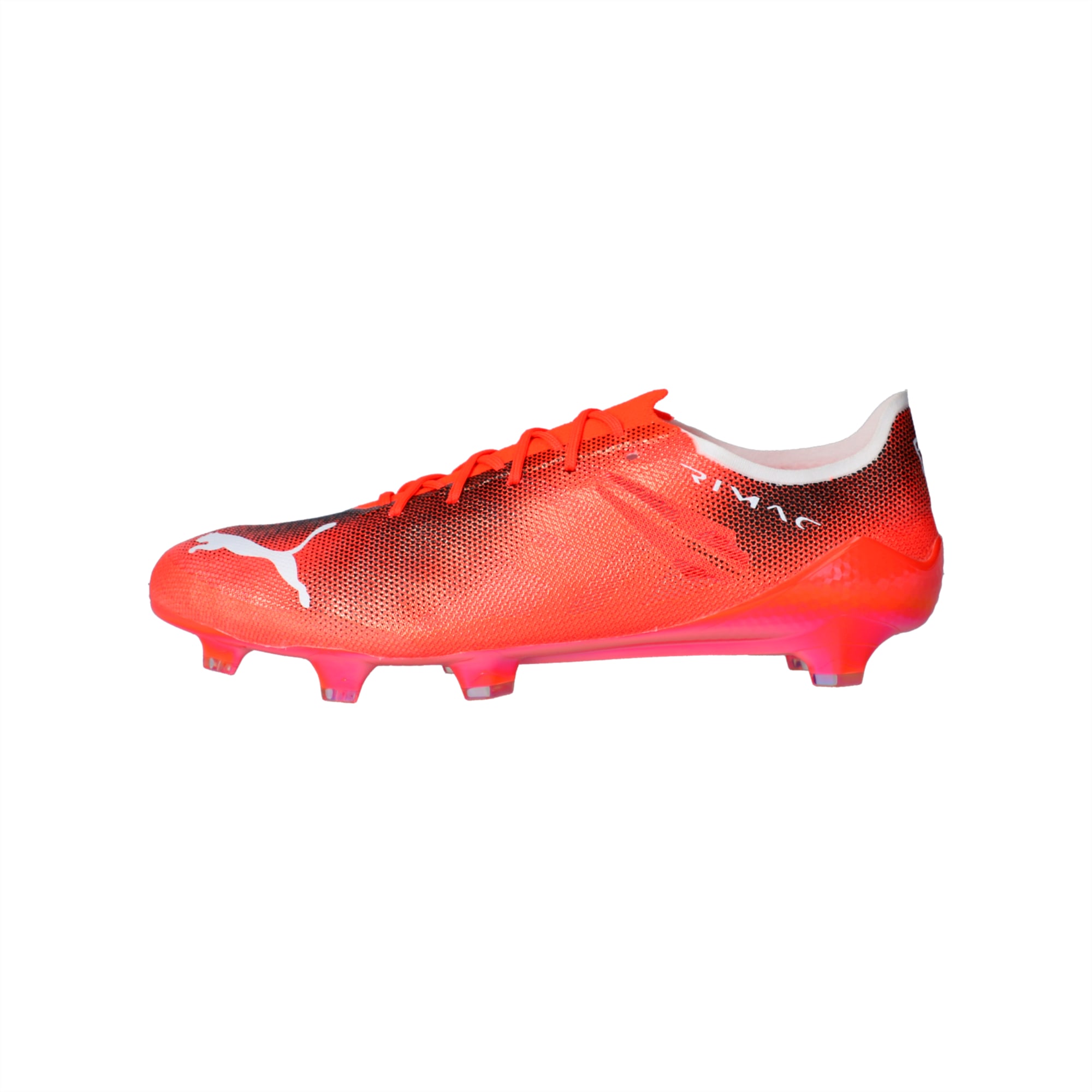 red and black football boots