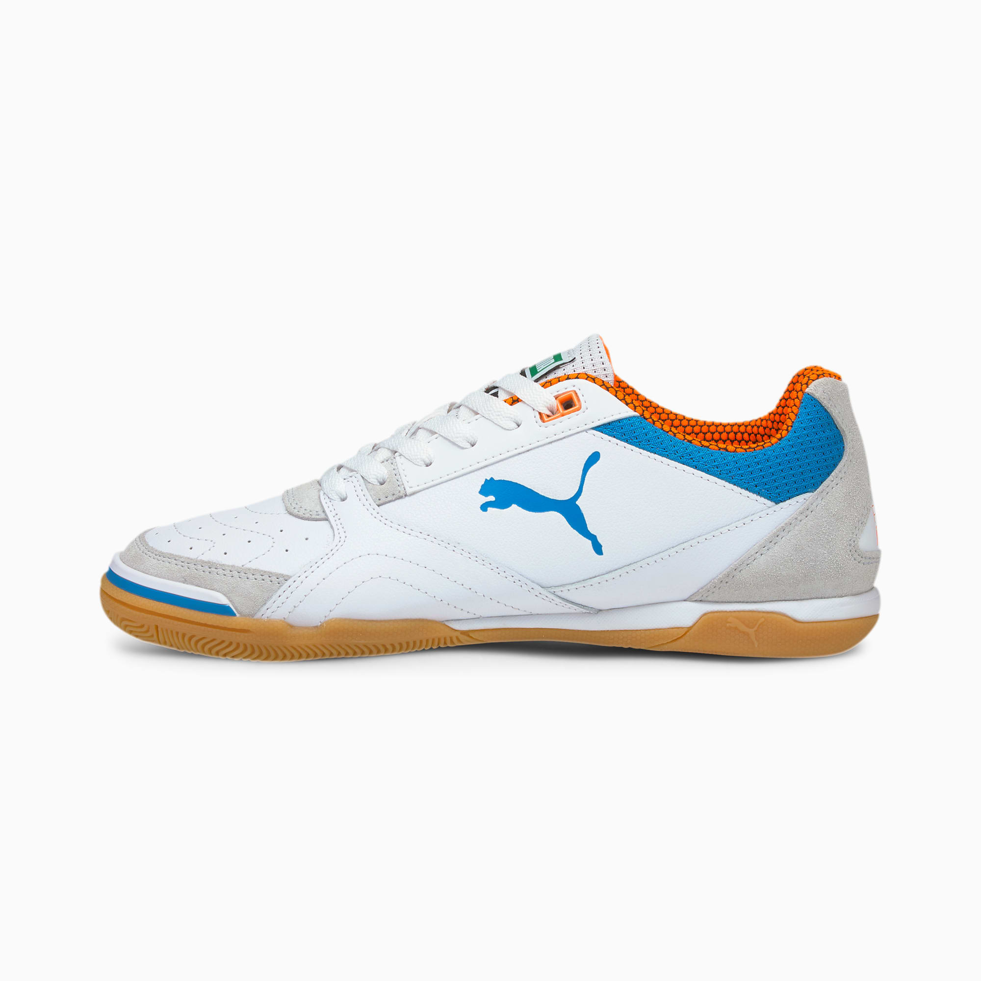 Puma公式 プーマ イベロ サッカー スパイク ローカット インドアトレーニング メンズ Puma White Blue Orange Gum プーマ サッカー プーマ