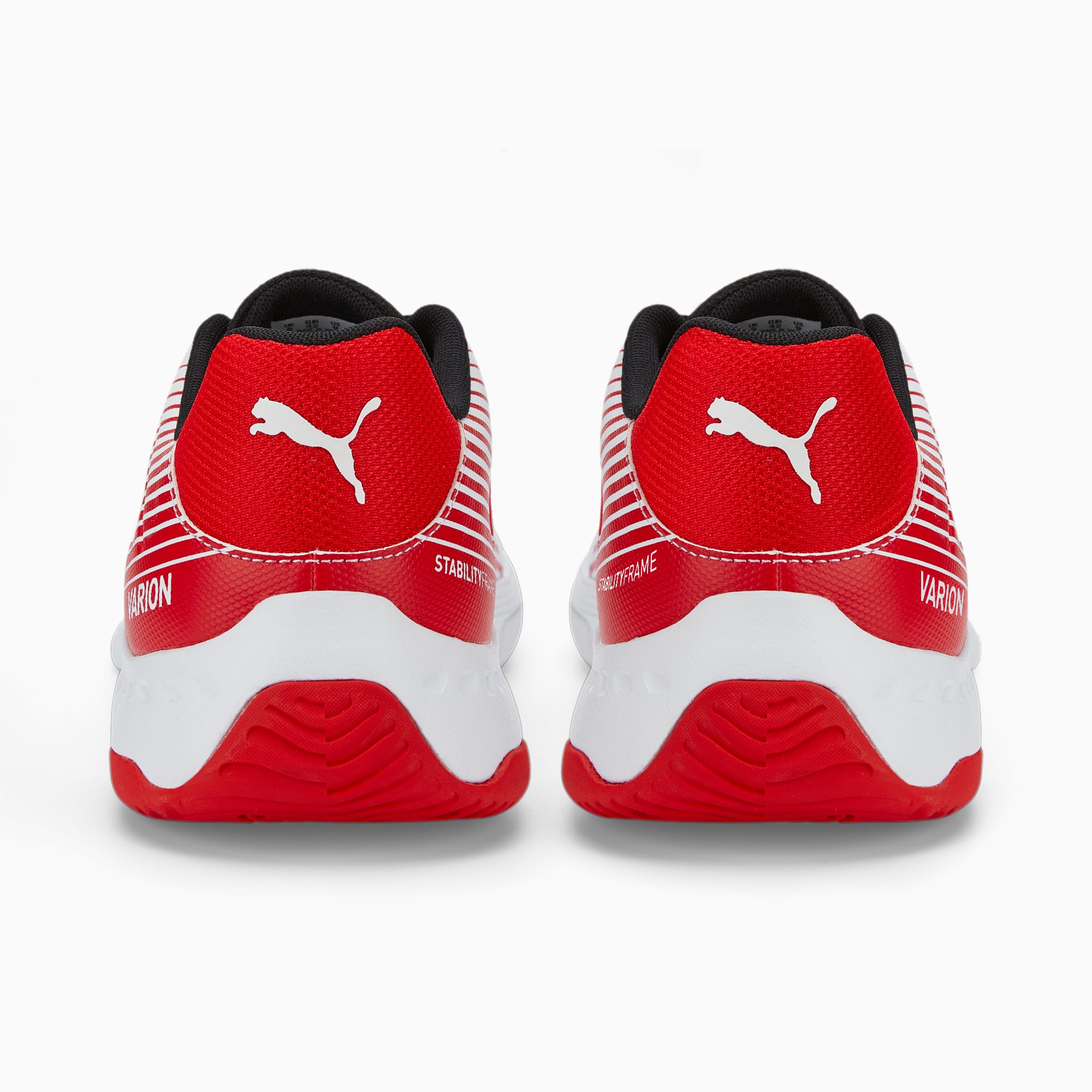 Puma red sports shoes discount