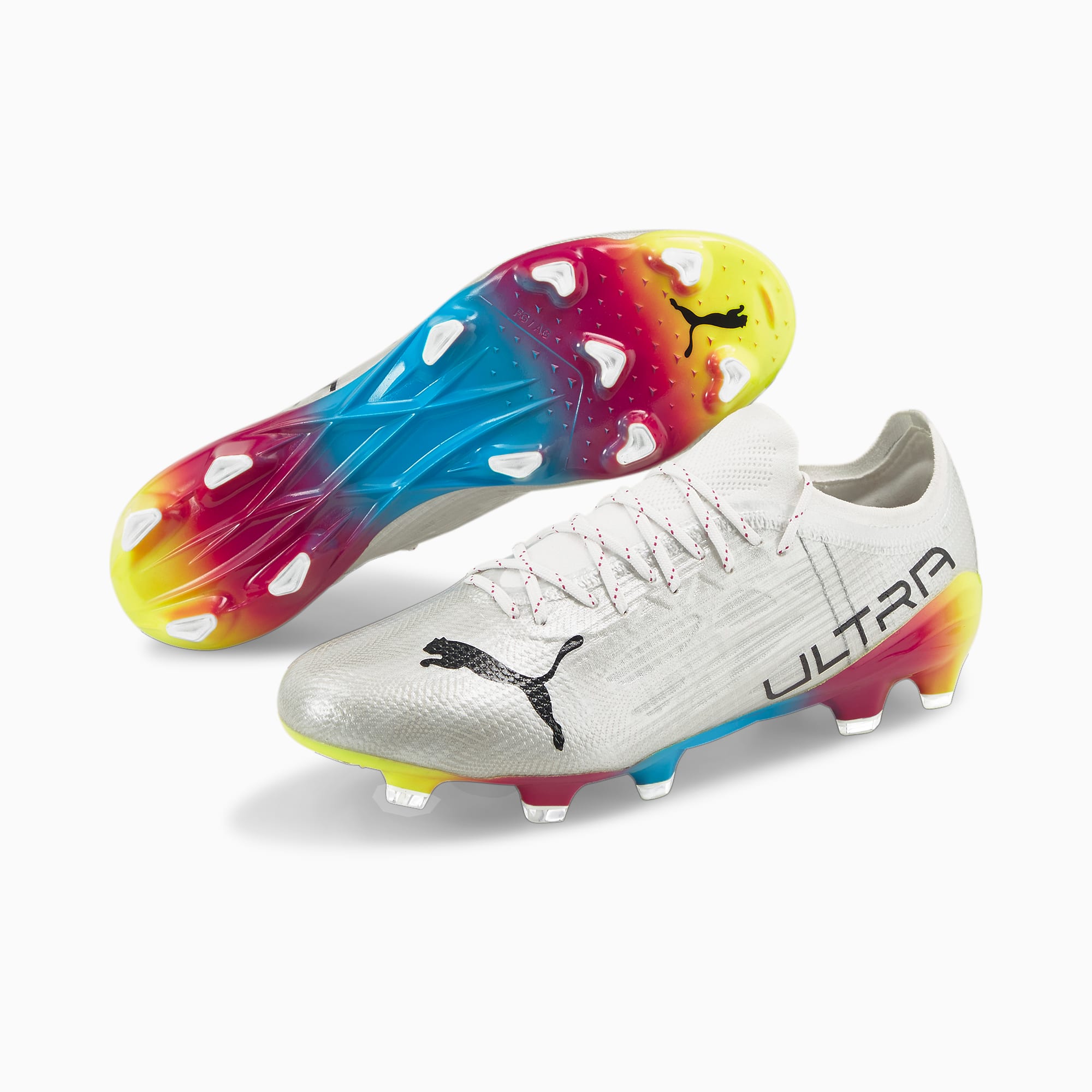 White and rainbow football boots deals