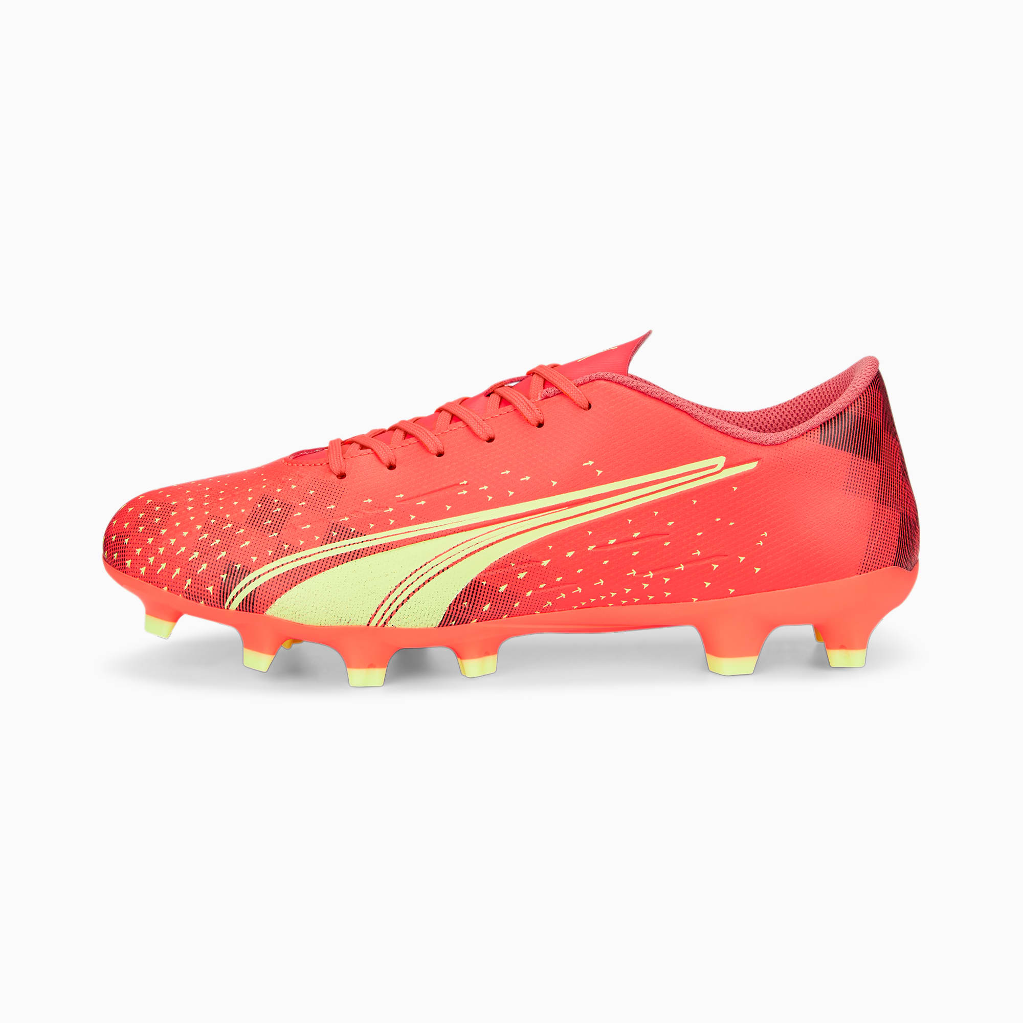 Sepatu Bola Pria ULTRA PLAY FG AG Fiery Coral Fizzy Light Puma