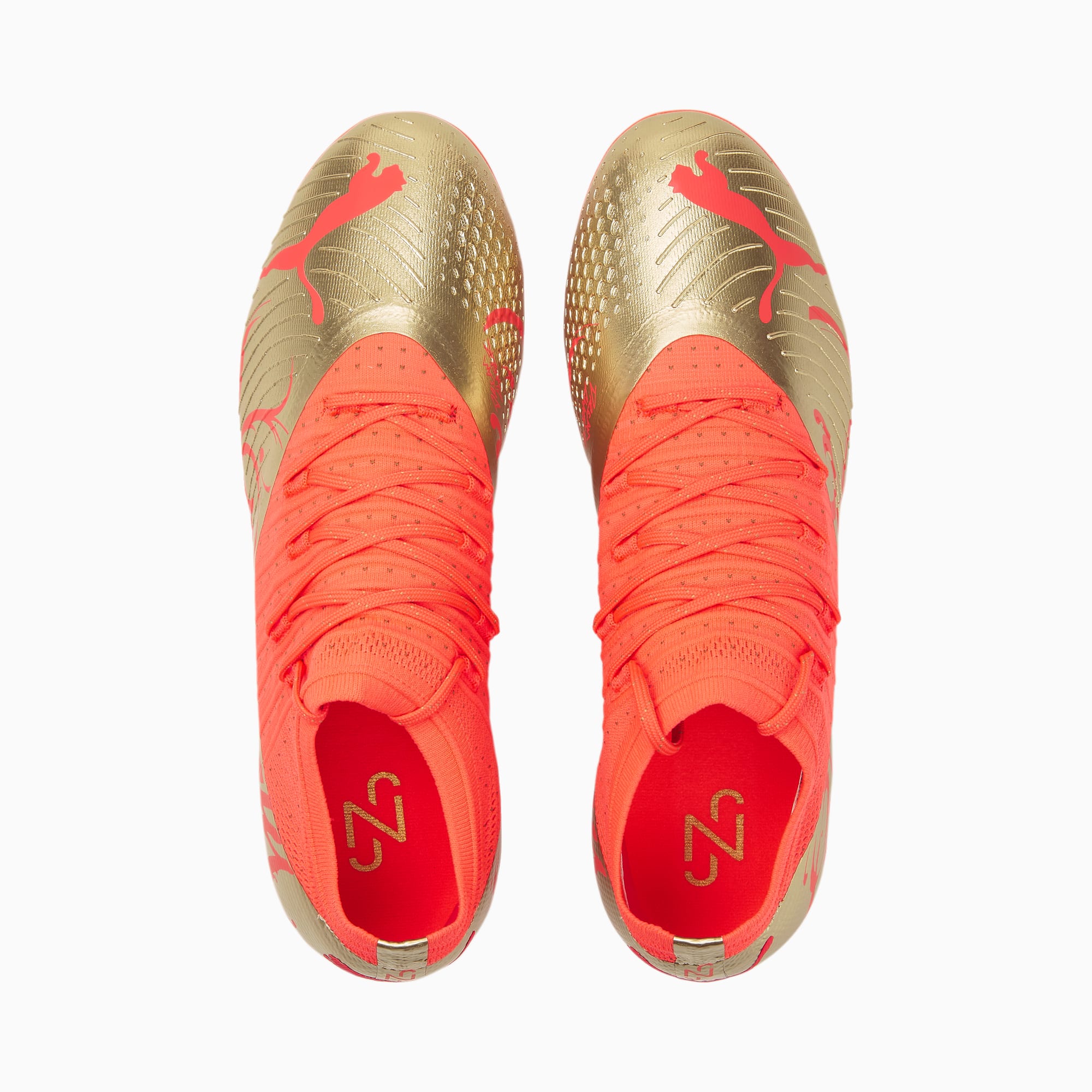 Sepatu Bola Pria Neymar Jr FUTURE 2.4 FG AG Fiery Coral Gold
