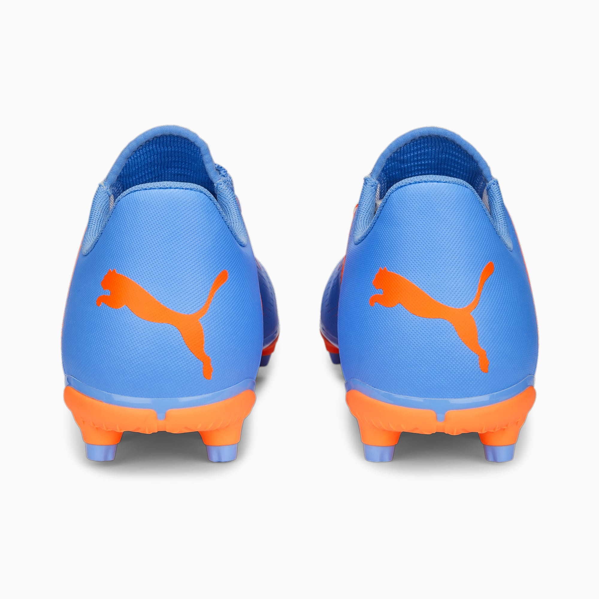Blue and orange puma boots sales