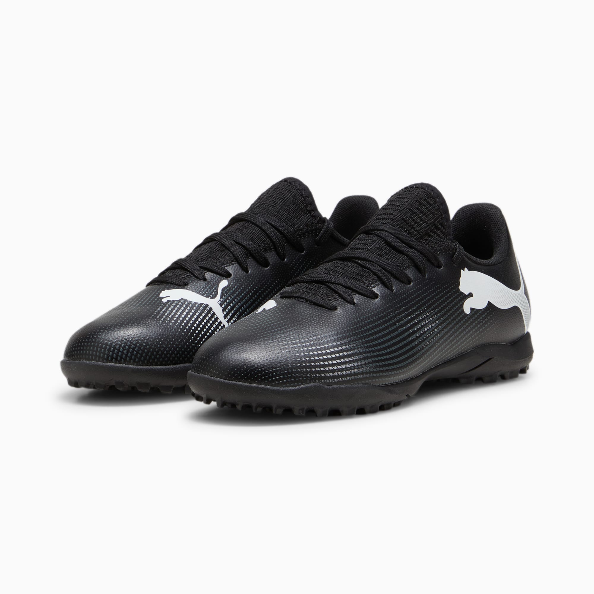 Scarpe da calcio FUTURE 7 PLAY TT da ragazzi, PUMA Black-PUMA White, large