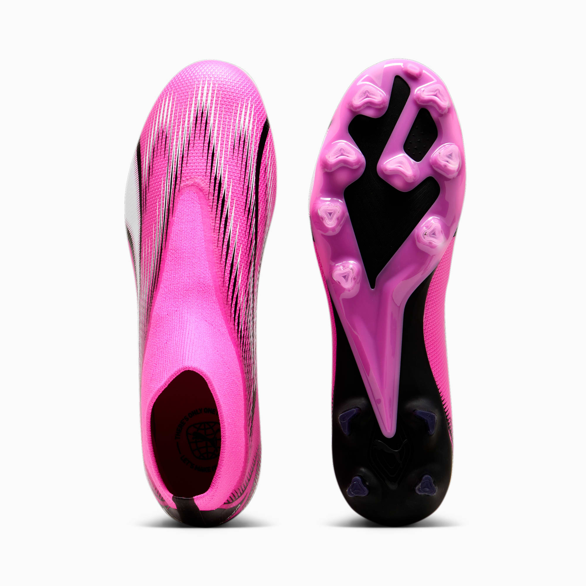 Adidas pink store laceless football boots