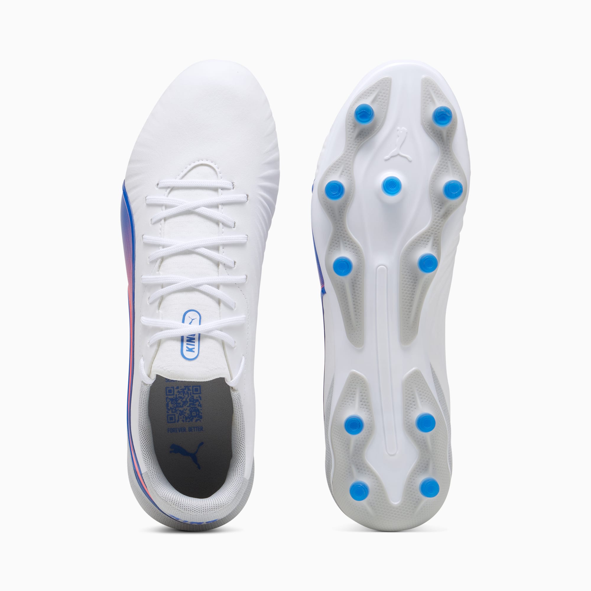 KING MATCH FG AG Football Boots PUMA White Bluemazing Flat Light Gray PUMA Shop All Puma PUMA
