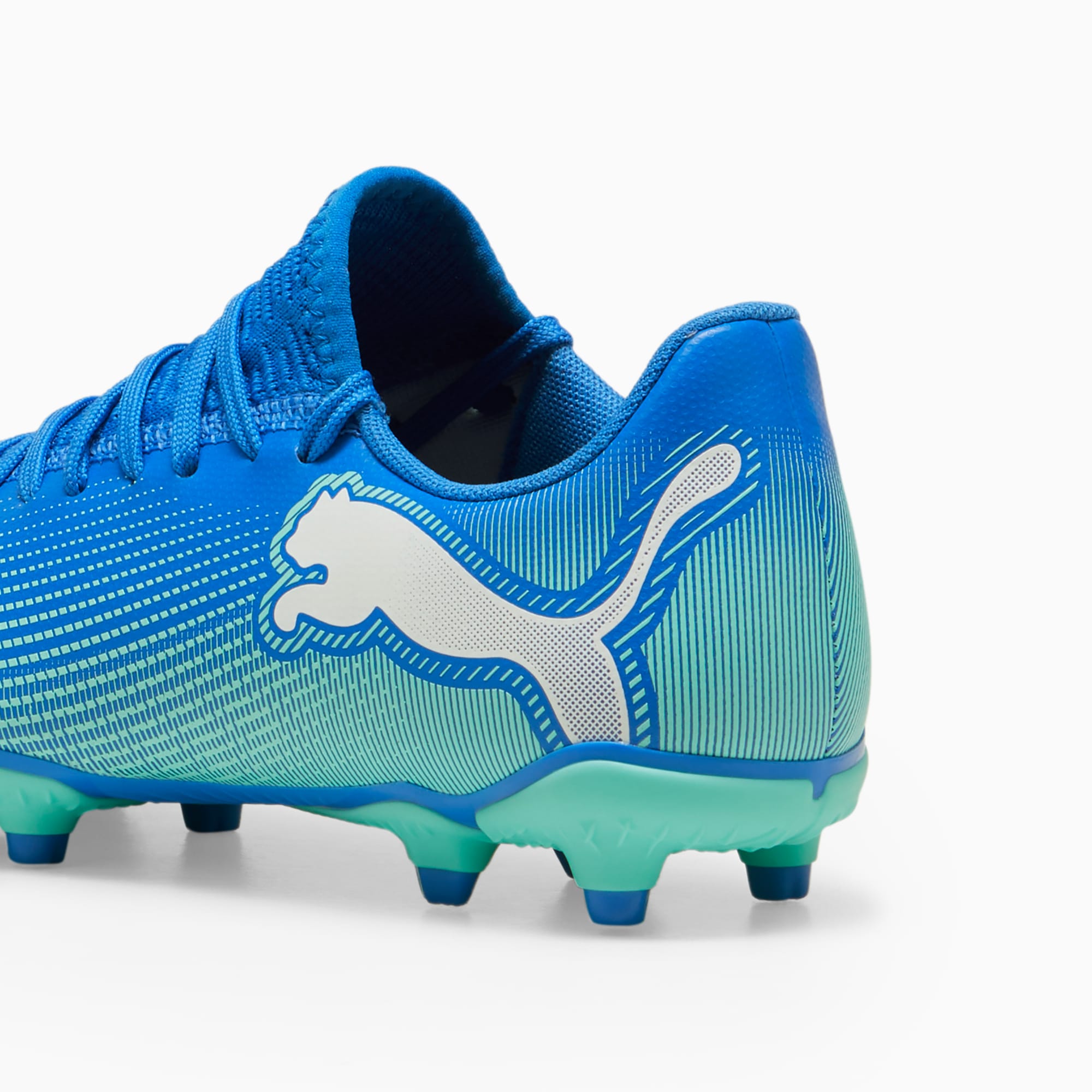 FUTURE 7 PLAY FG AG Football Boots Youth Hyperlink Blue Mint PUMA White PUMA Shop All Puma PUMA