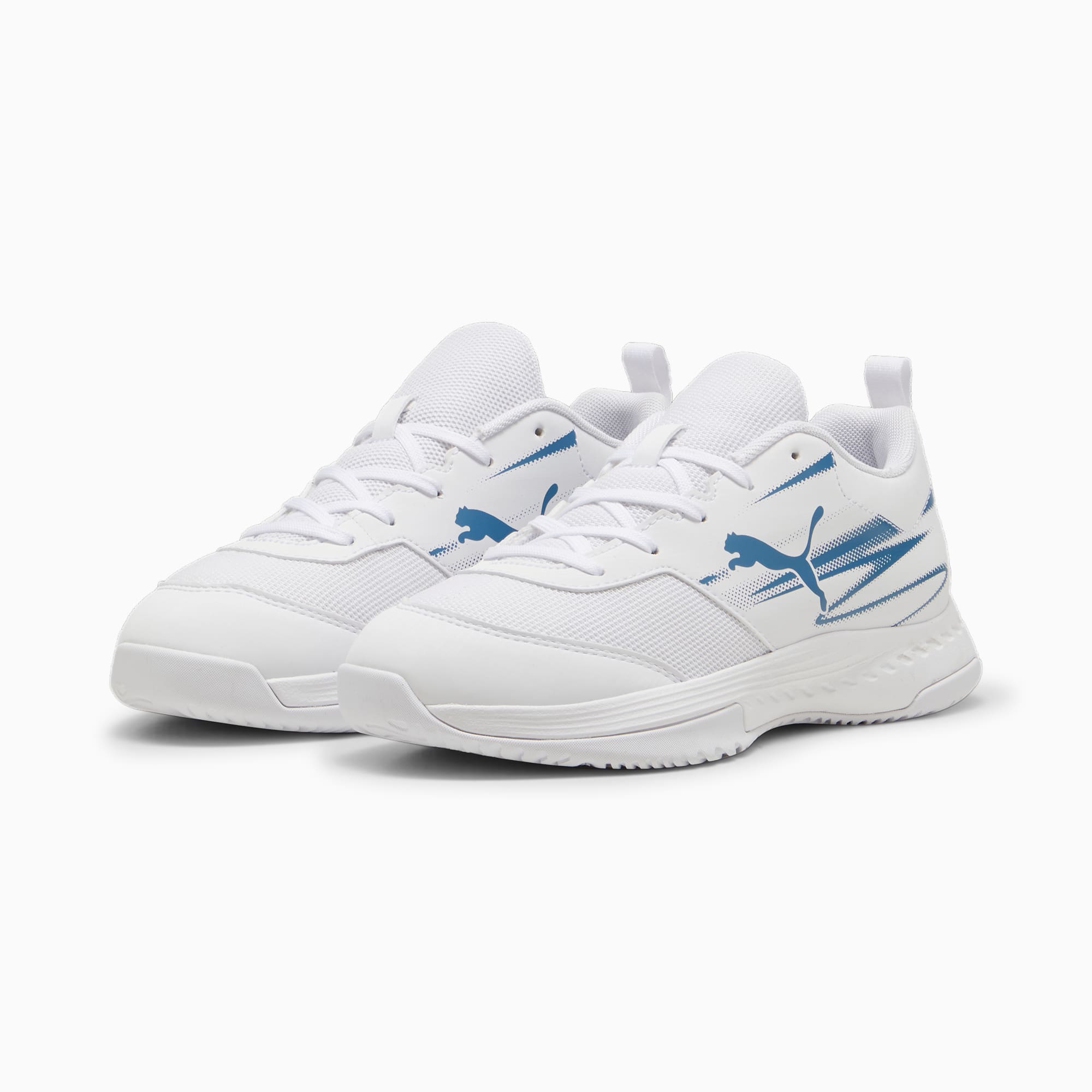 Varion II zaalschoenen voor jongeren, PUMA White-Blue Horizon, large