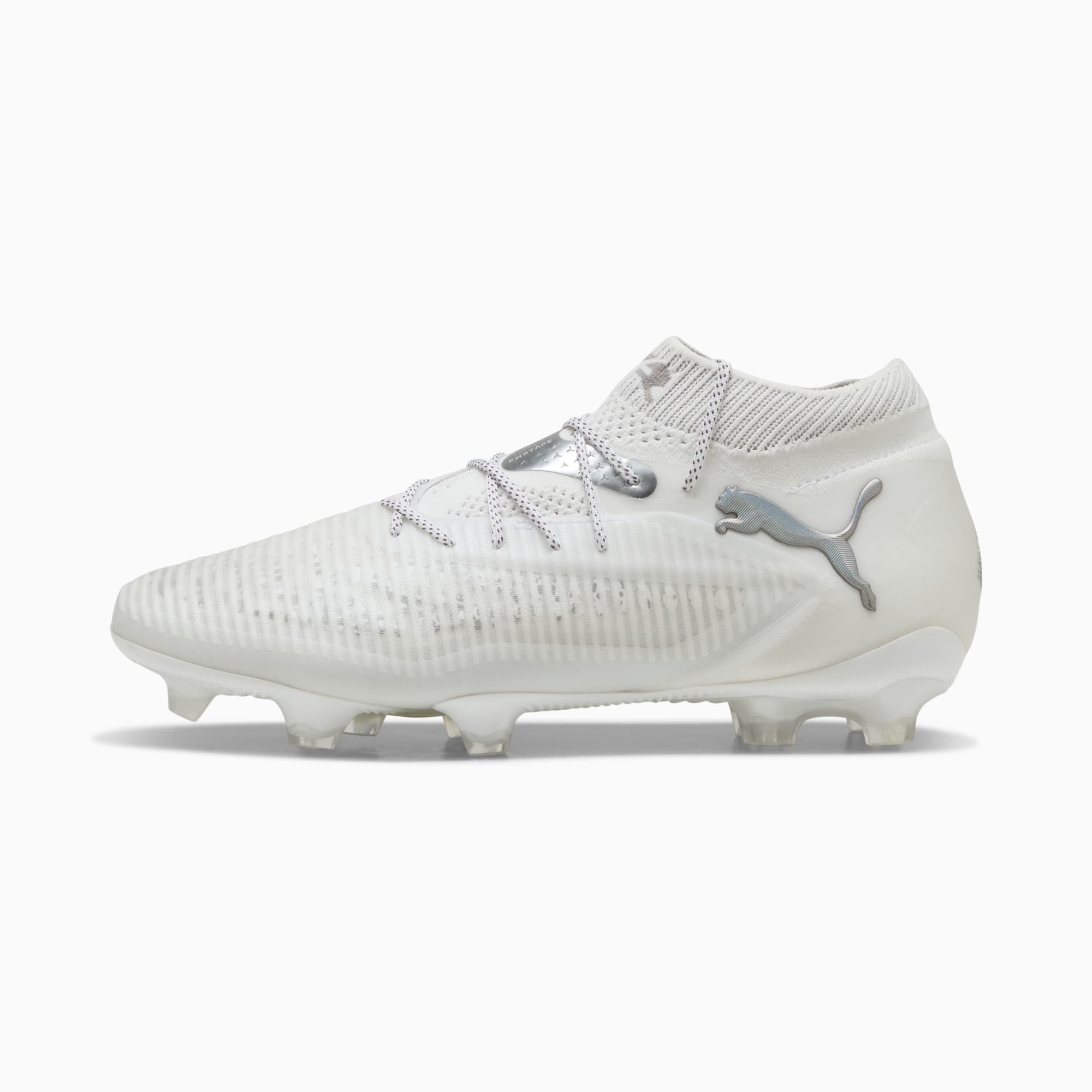 FUTURE 8 ULTIMATE FG Football Boots Unisex, PUMA White-Matte Silver, large