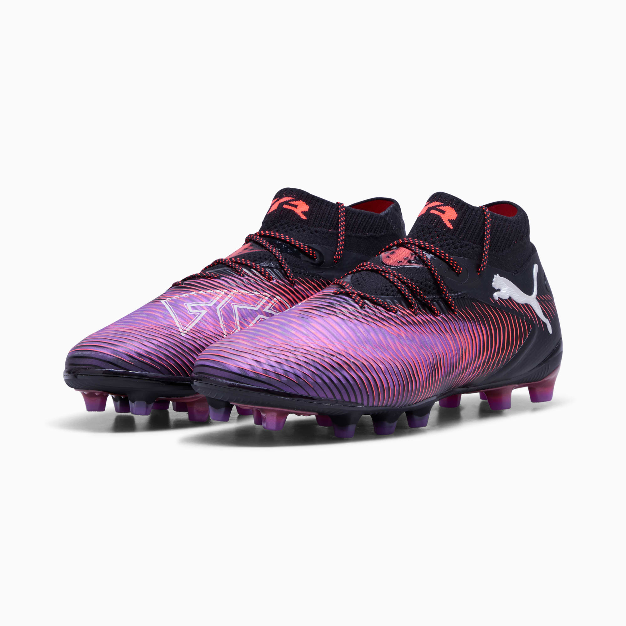 Chaussures de football FUTURE 8 ULTIMATE AG, PUMA Black-PUMA White-Glowing Red, large