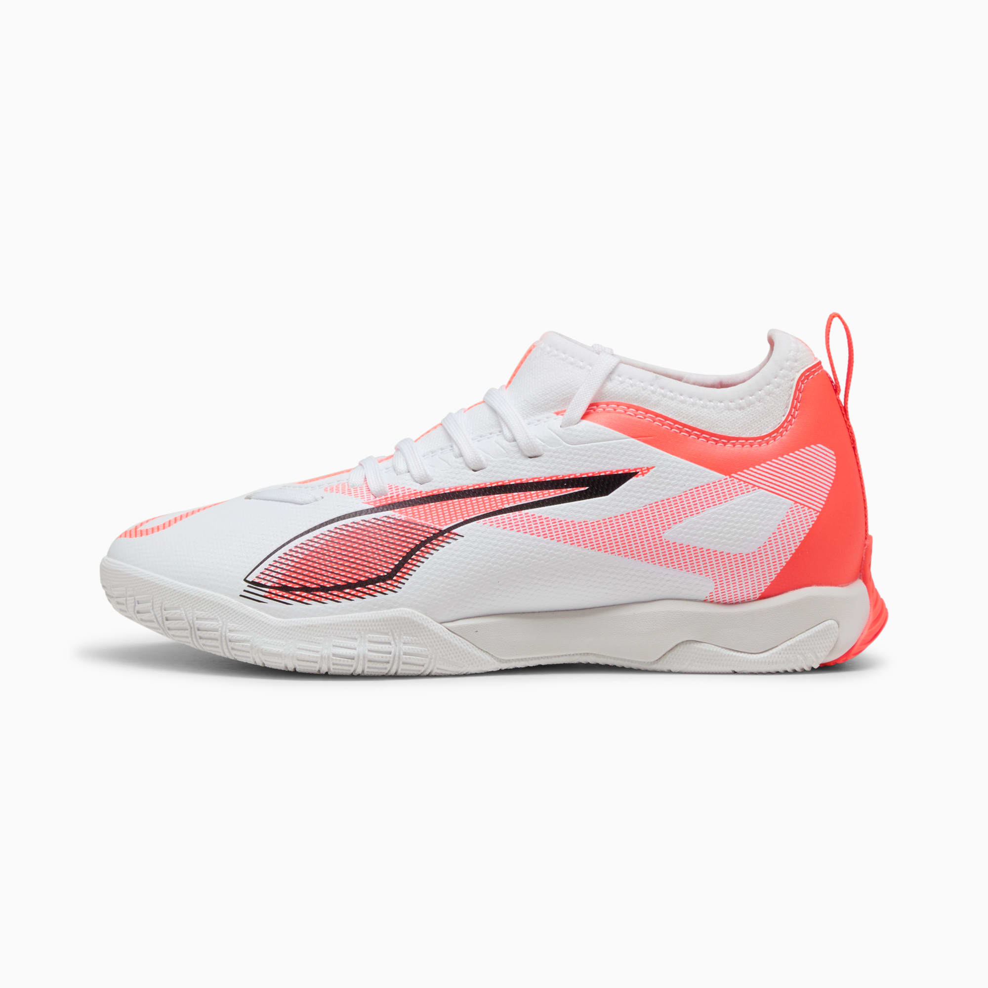 ULTRA 5 MATCH IT Mid Football Boots Youth, PUMA White-PUMA Black-Glowing Red, large