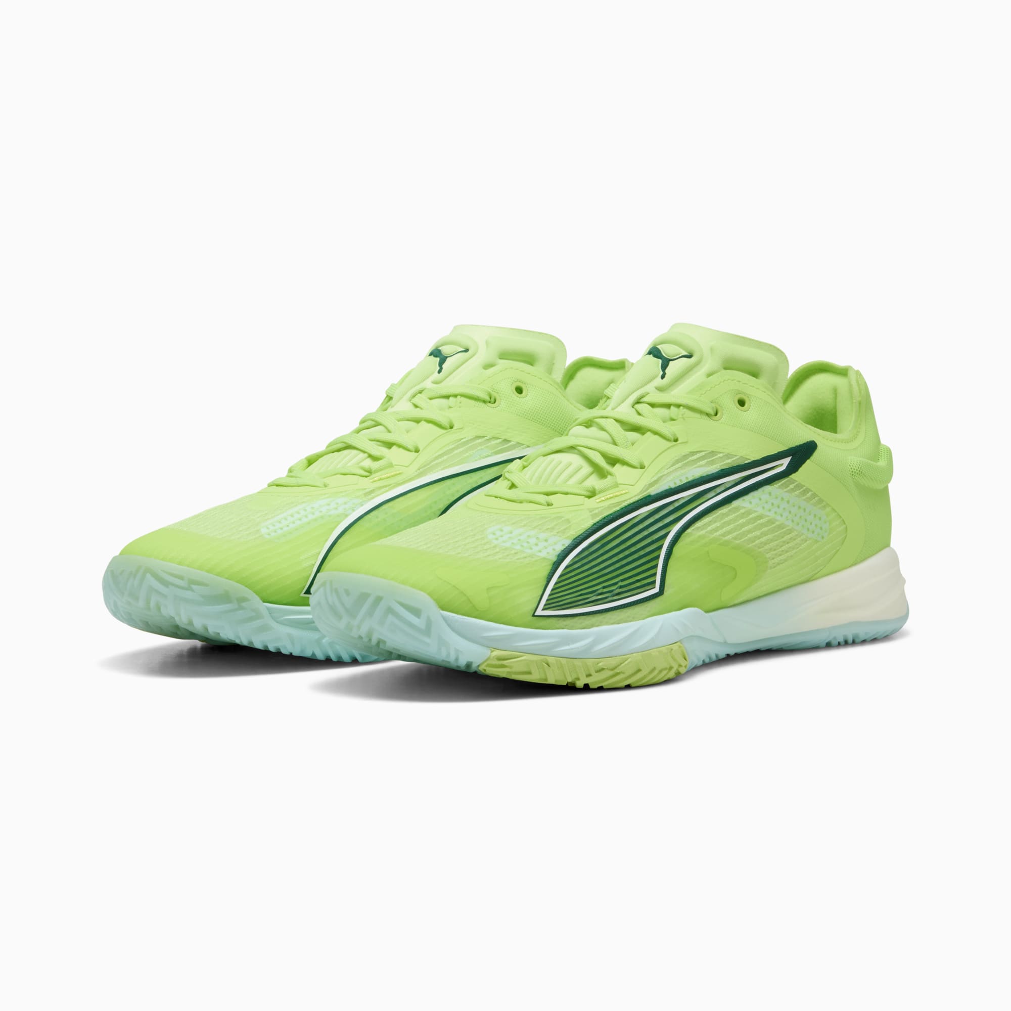 Chaussures de handball Accelerate NITRO™ SQD 4 Unisexe, Fizzy Light-Green Terrain-PUMA White-PUMA Silver, large
