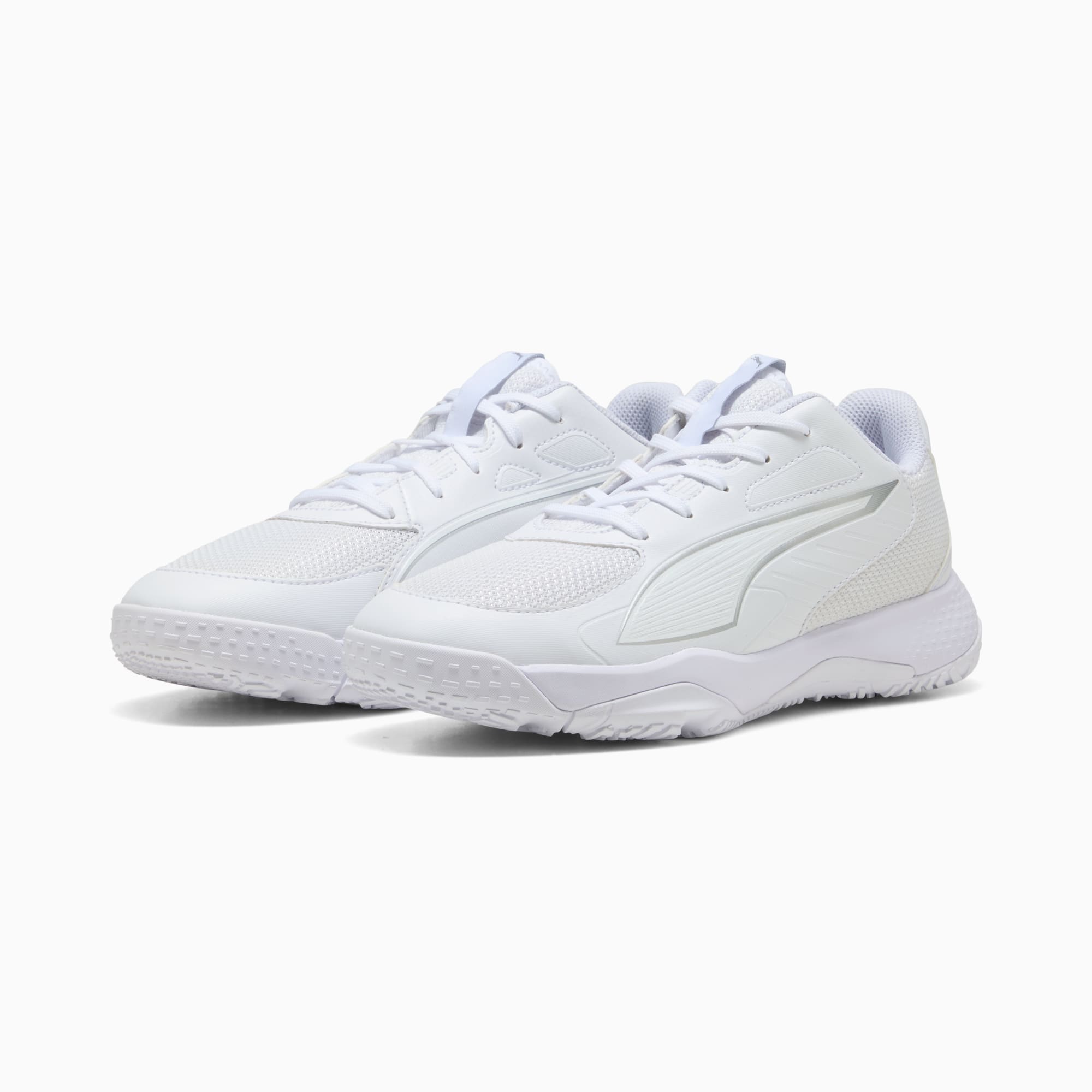 Accelerate 4 handbalschoenen voor jongeren, PUMA White-PUMA Silver, large