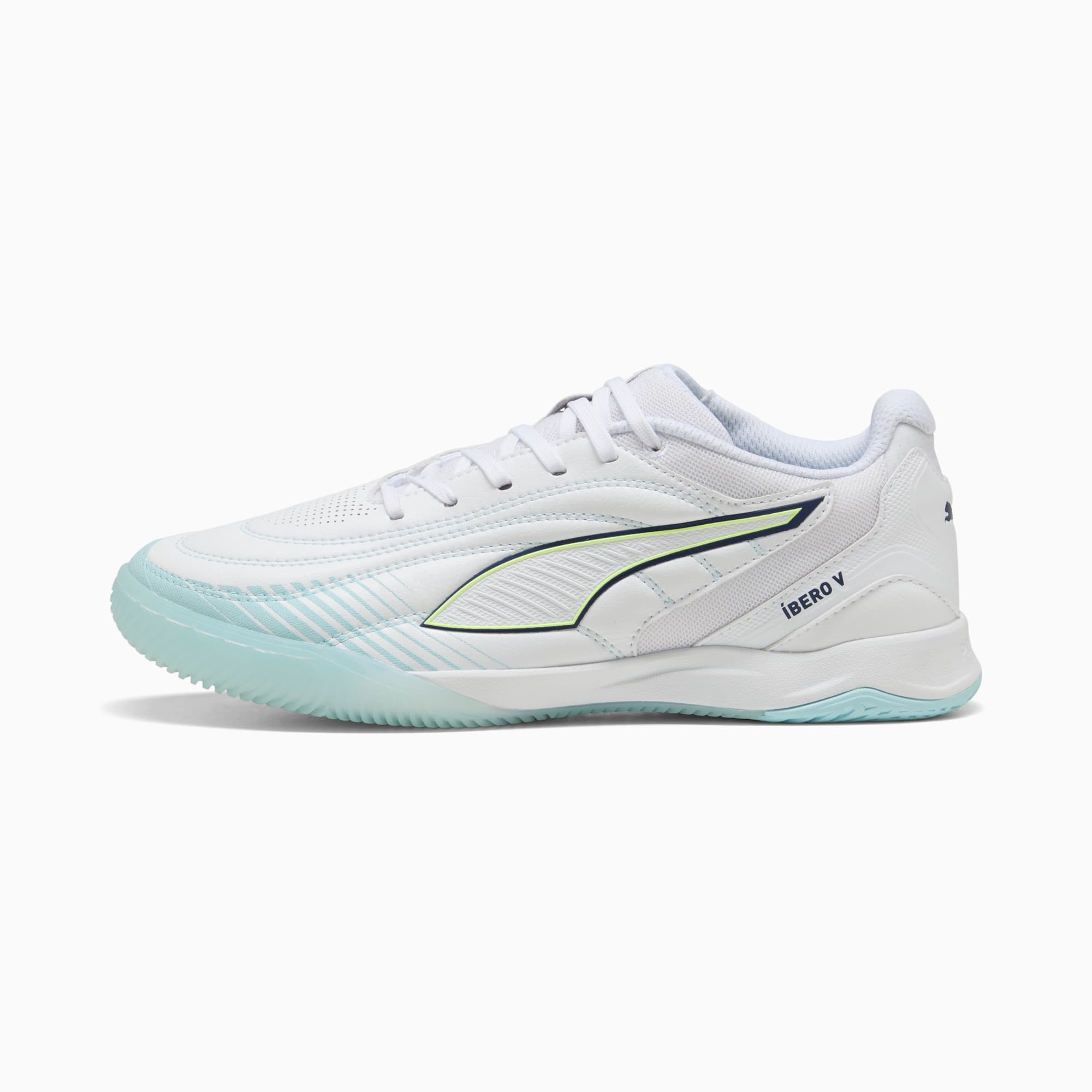 Botas de fútbol IBERO unisex, PUMA White-Aqua-Fizzy Light-Sea Glass, large