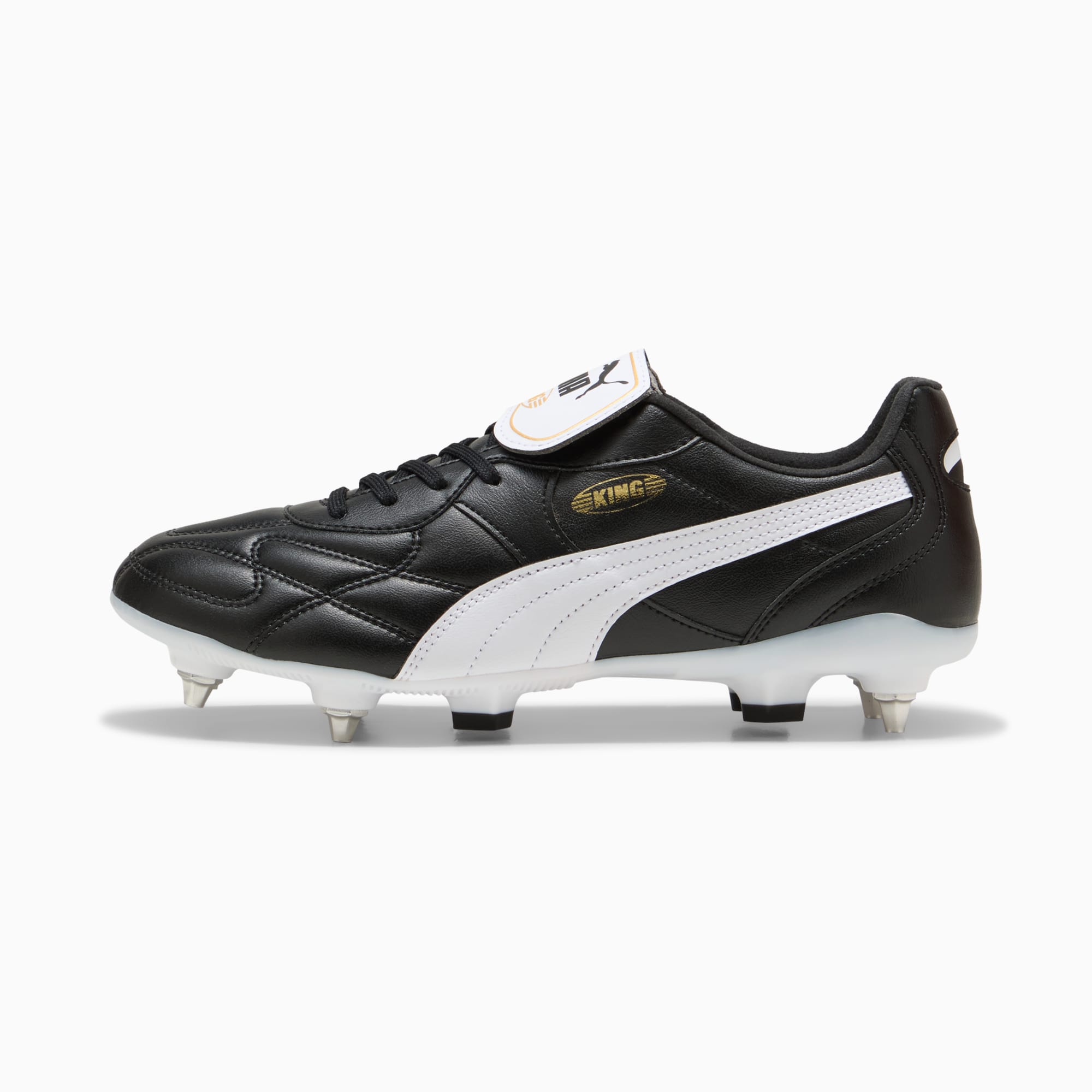 KING TOP MxSG Football Boots Unisex, PUMA Black-PUMA White-PUMA Gold, large