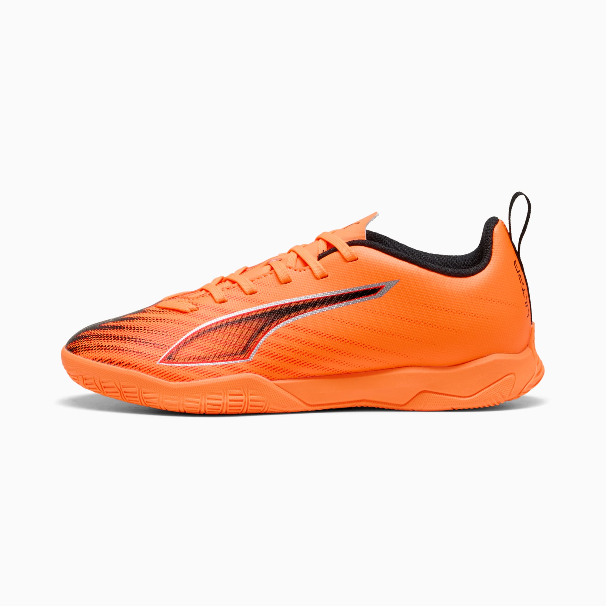 Scarpe da calcetto ULTRA 6 PLAY per ragazzi, Heat Fire-PUMA Black-Glowing Red, large