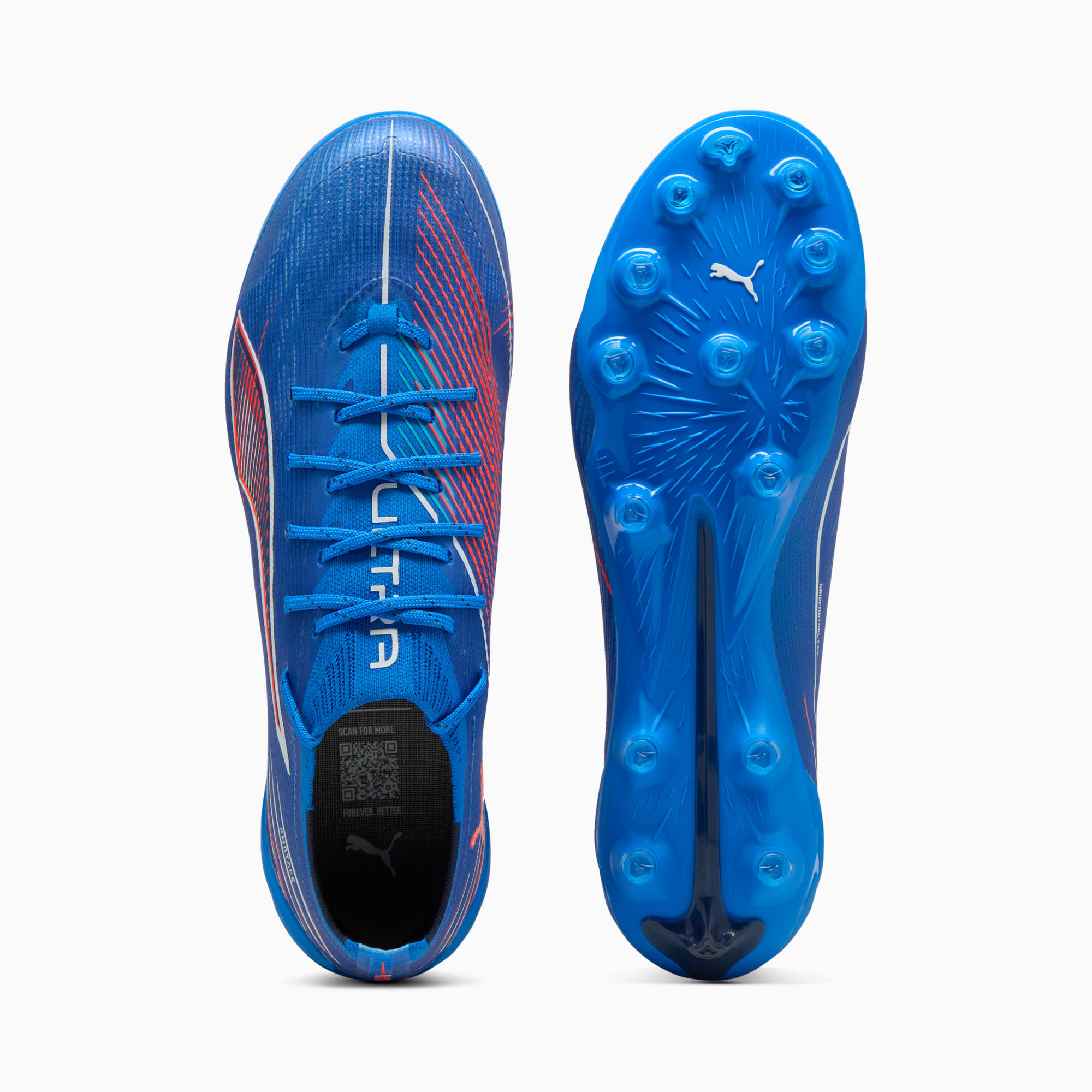 ULTRA 6 ULTIMATE AG Football Boots Women, Ultra Blue-PUMA White-Glowing Red, large