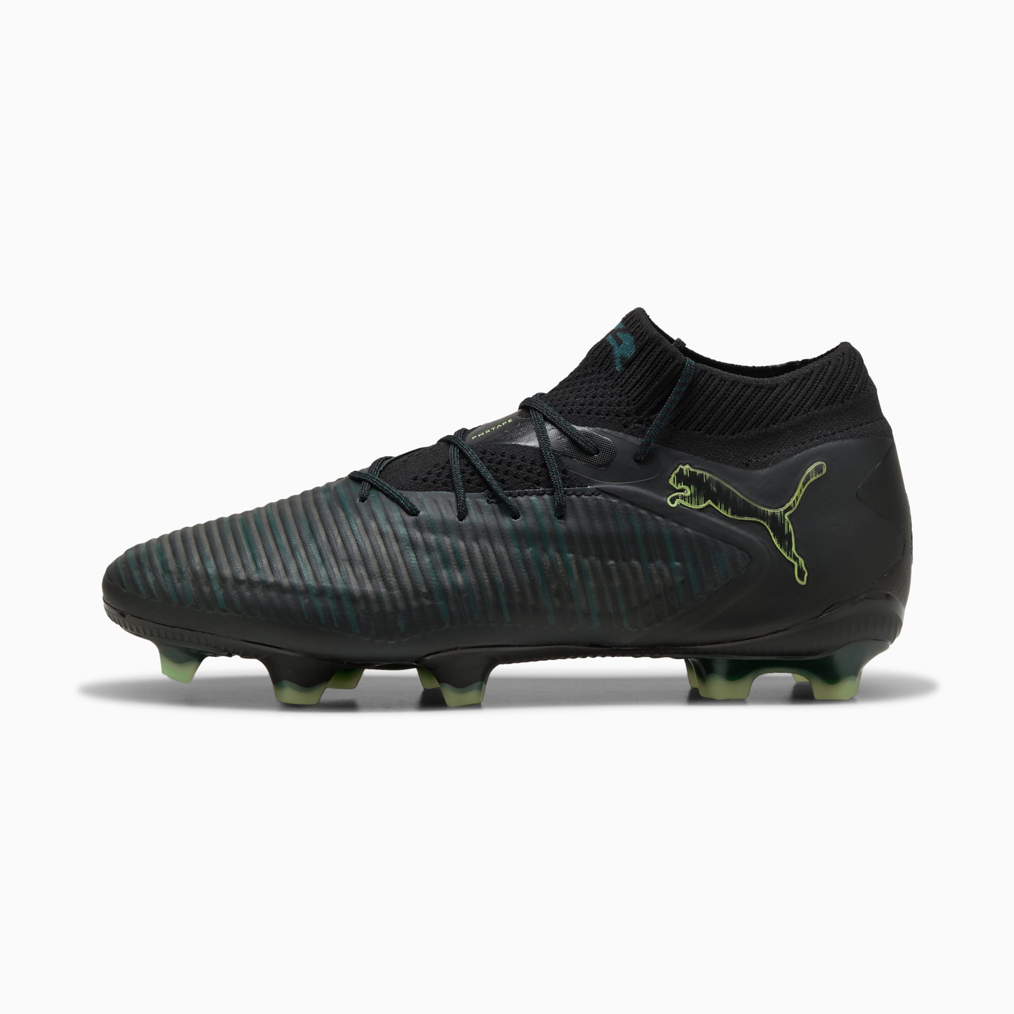 FUTURE 8 ULTIMATE FG Football Boots Unisex, PUMA Black-Fizzy Light-Green Terrain, large