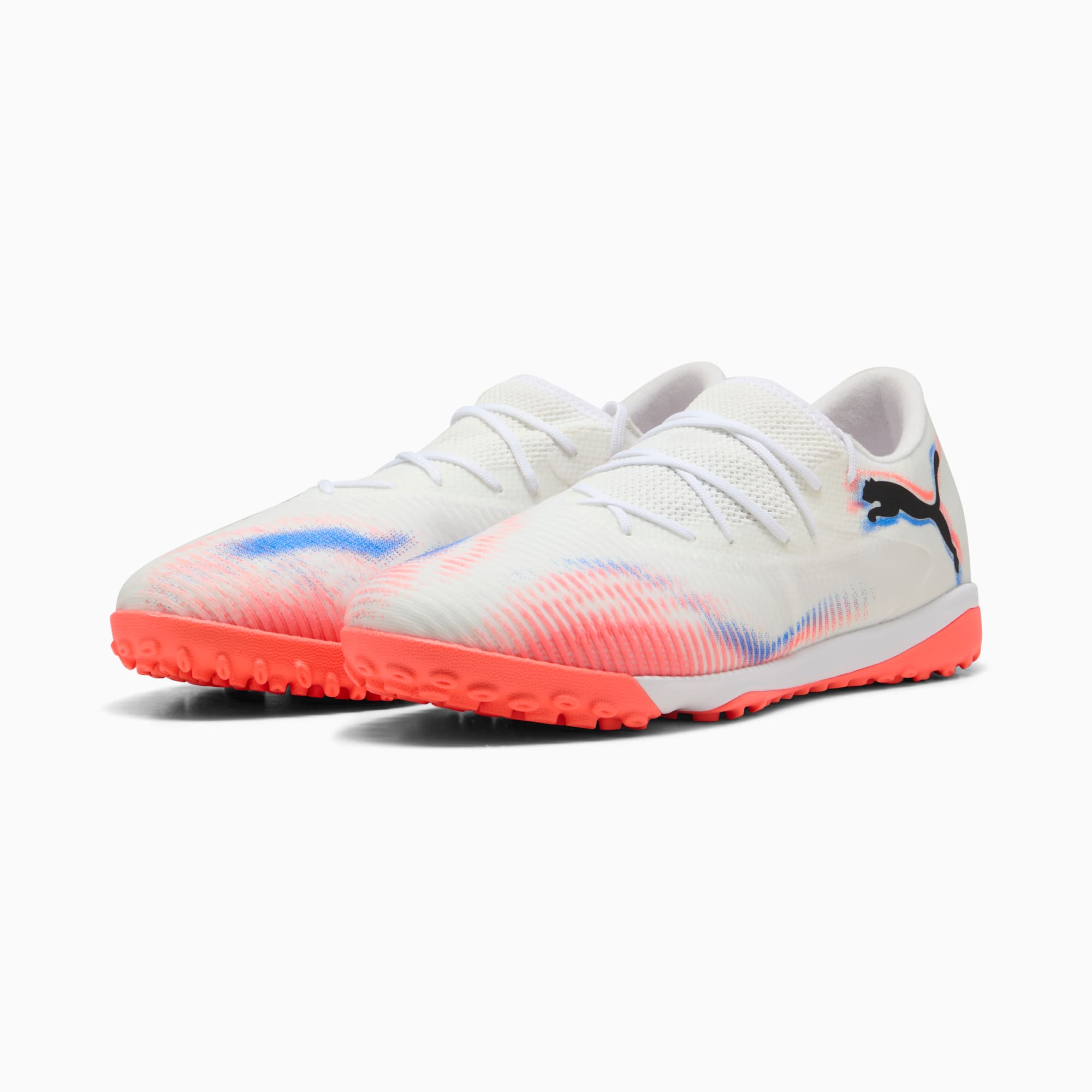 Scarpe da calcio dal profilo basso FUTURE 8 MATCH TT unisex, PUMA White-PUMA Black-Glowing Red, large