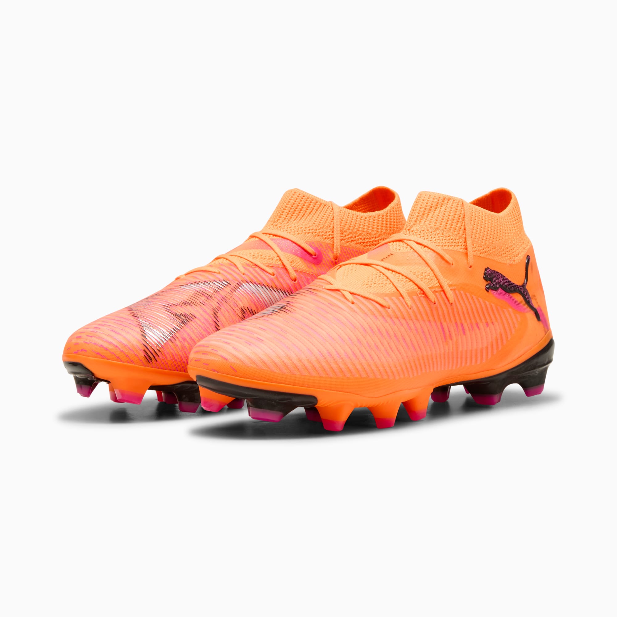 FUTURE 8 PRO FG/AG voetbalschoenen voor dames, Heat Fire-PUMA Black-Ravish, large
