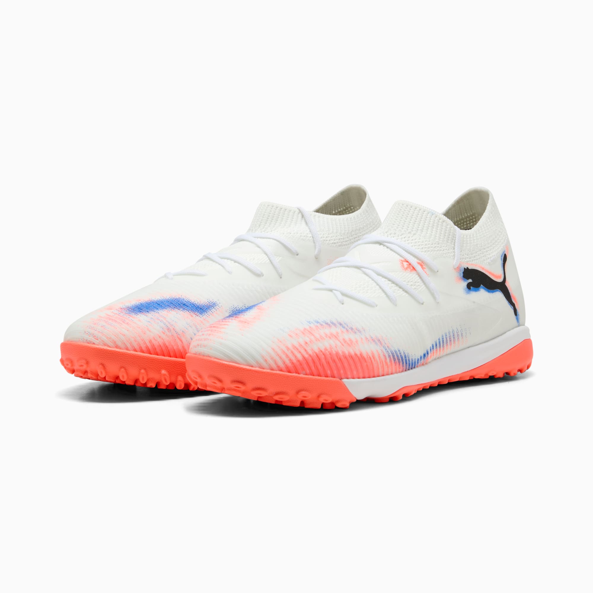 Scarpe da calcio FUTURE 8 MATCH TT da donna, PUMA White-PUMA Black-Glowing Red, large