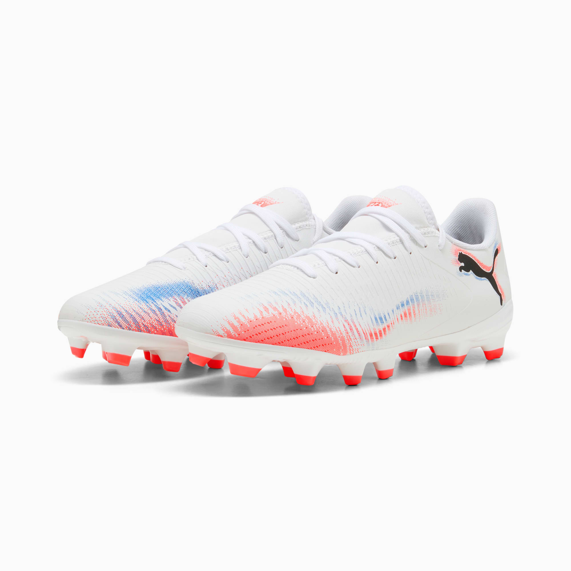 Chaussures de football FUTURE 8 PLAY FG/AG Femme, PUMA White-PUMA Black-Glowing Red, large