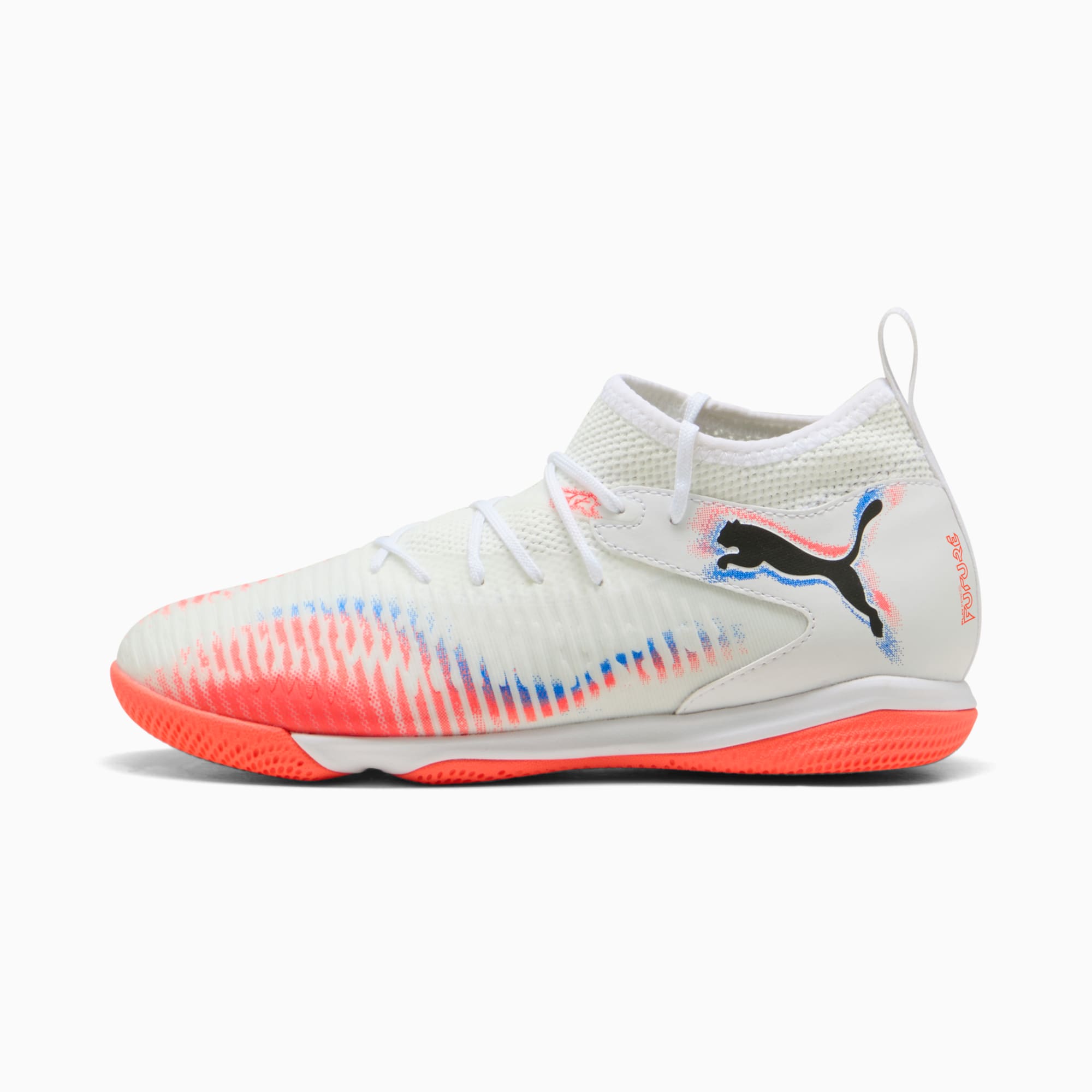 Botas de fútbol sala FUTURE 8 MATCH Mid juveniles, PUMA White-PUMA Black-Glowing Red, large