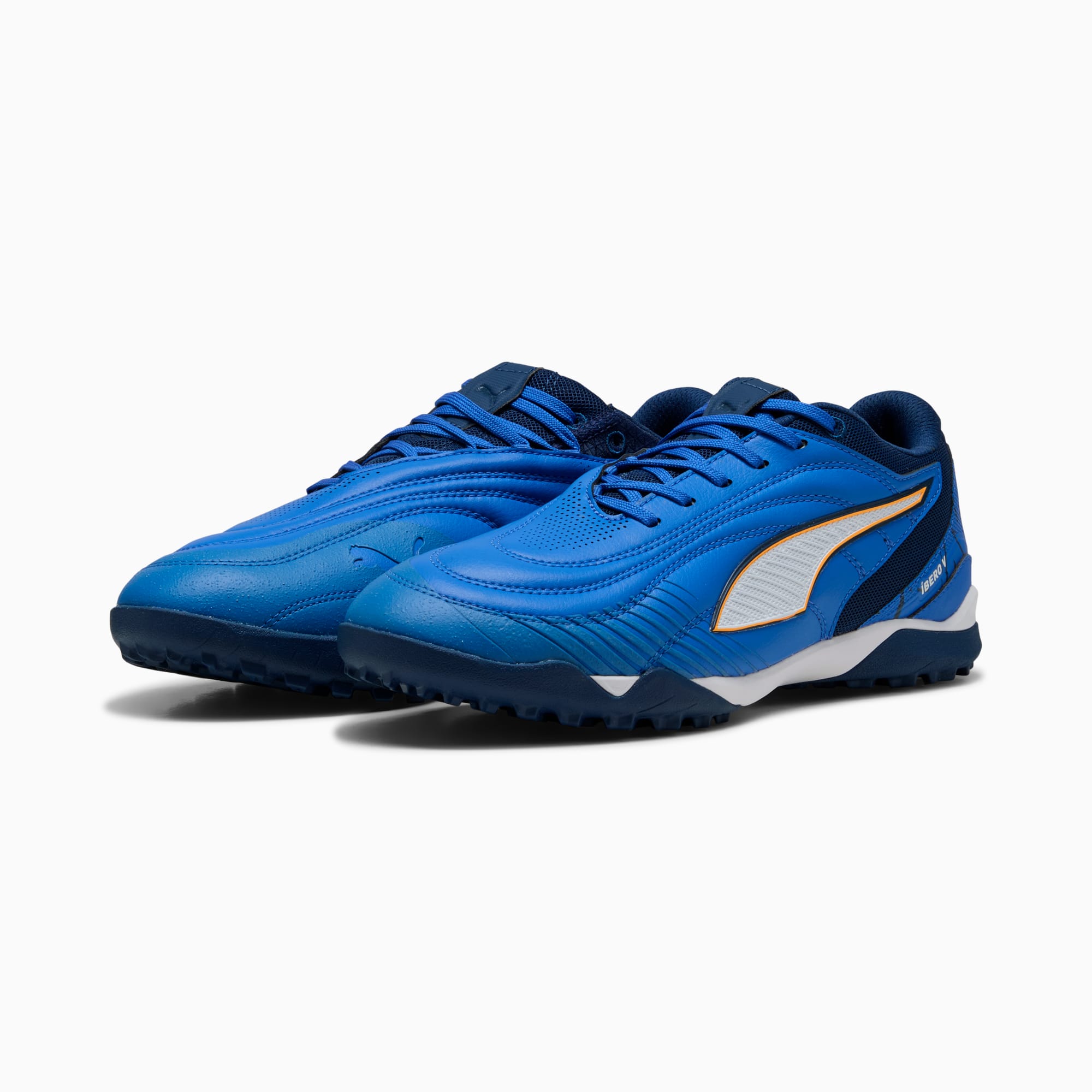 IBERO TT Football Boots Unisex, Mountain Blue-PUMA White-Heat Fire-Persian Blue, large