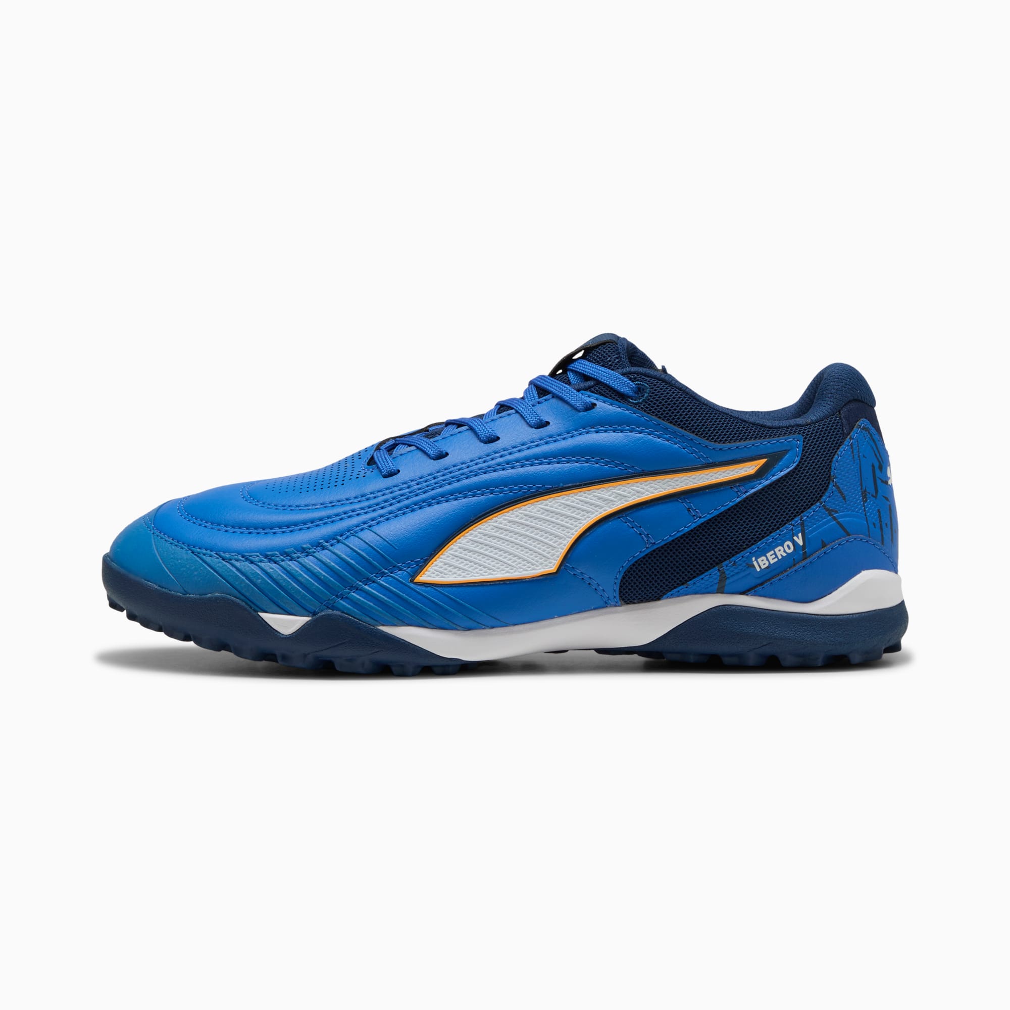 IBERO TT Football Boots Unisex, Mountain Blue-PUMA White-Heat Fire-Persian Blue, large