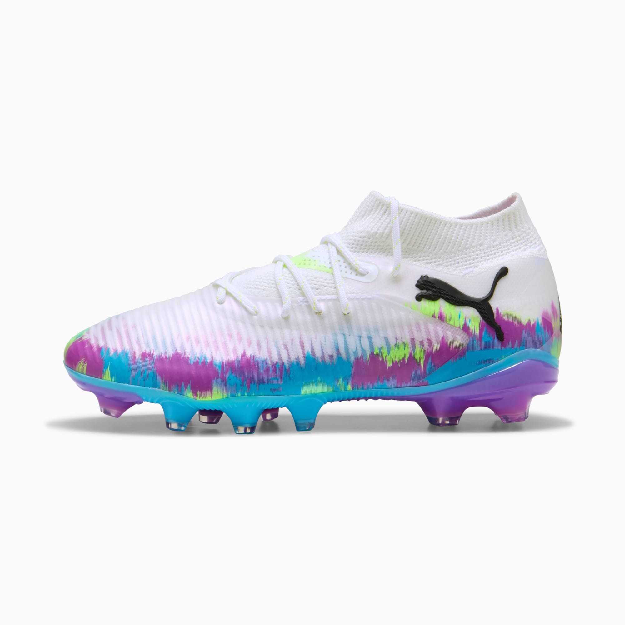 FUTURE 8 PRO BRILLIANCE FG/AG Fußballschuhe Damen, PUMA White-Fizzy Apple-Bright Aqua-Pure Magenta, large