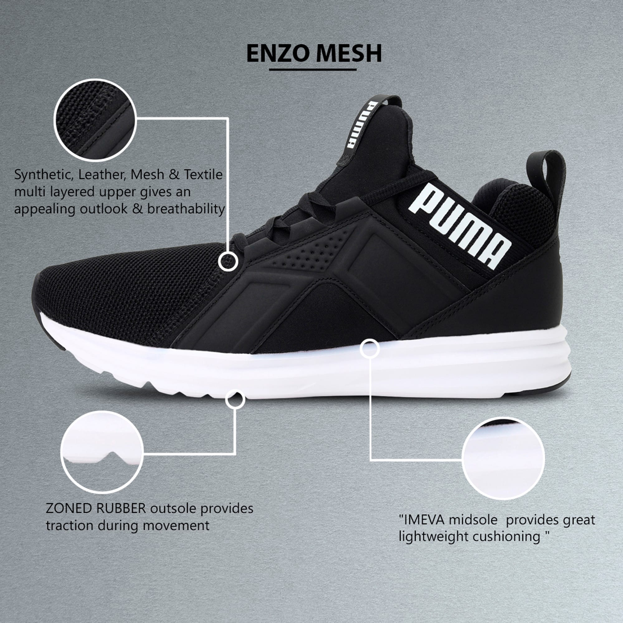 Puma enzo mesh mens trainers shop