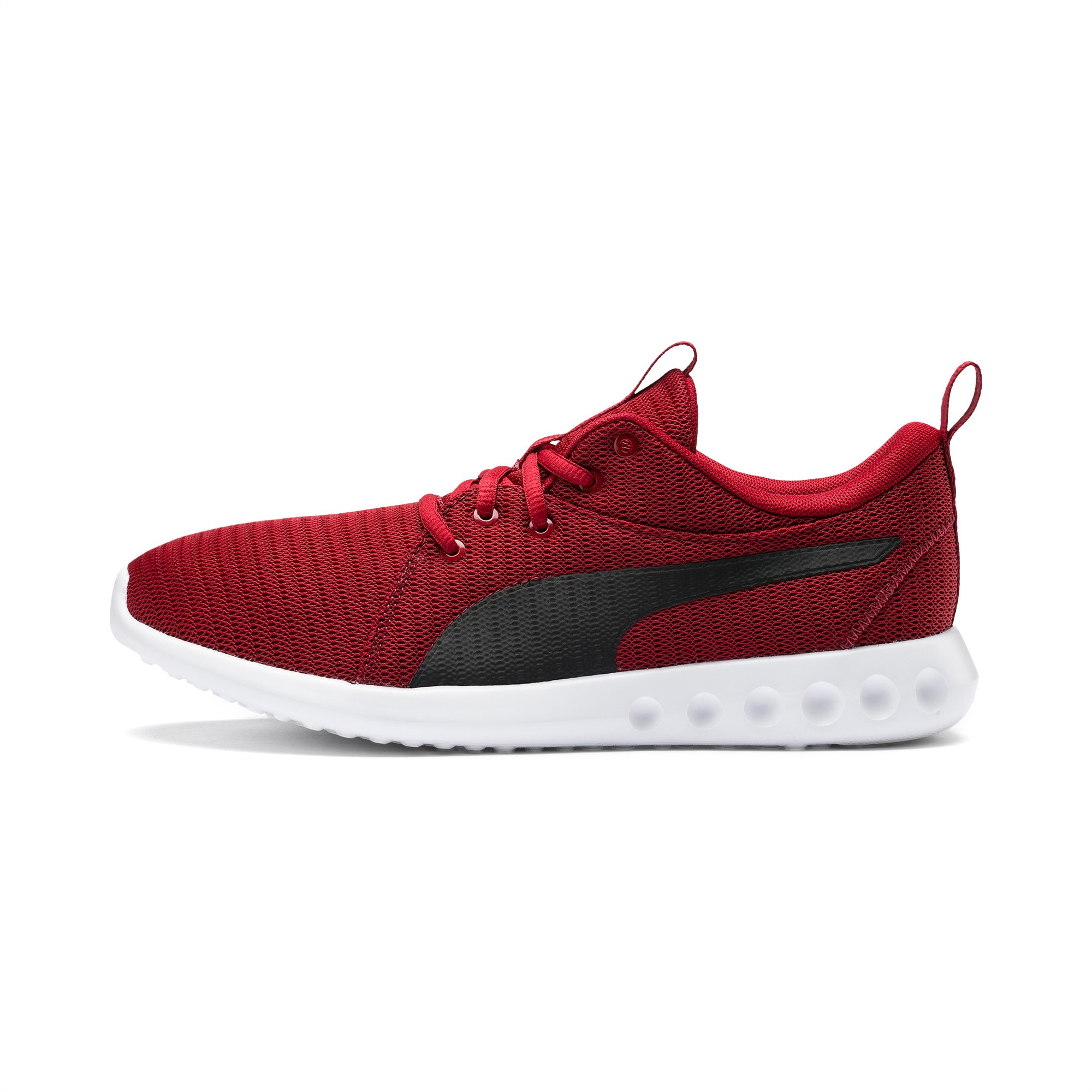 puma red running shoes