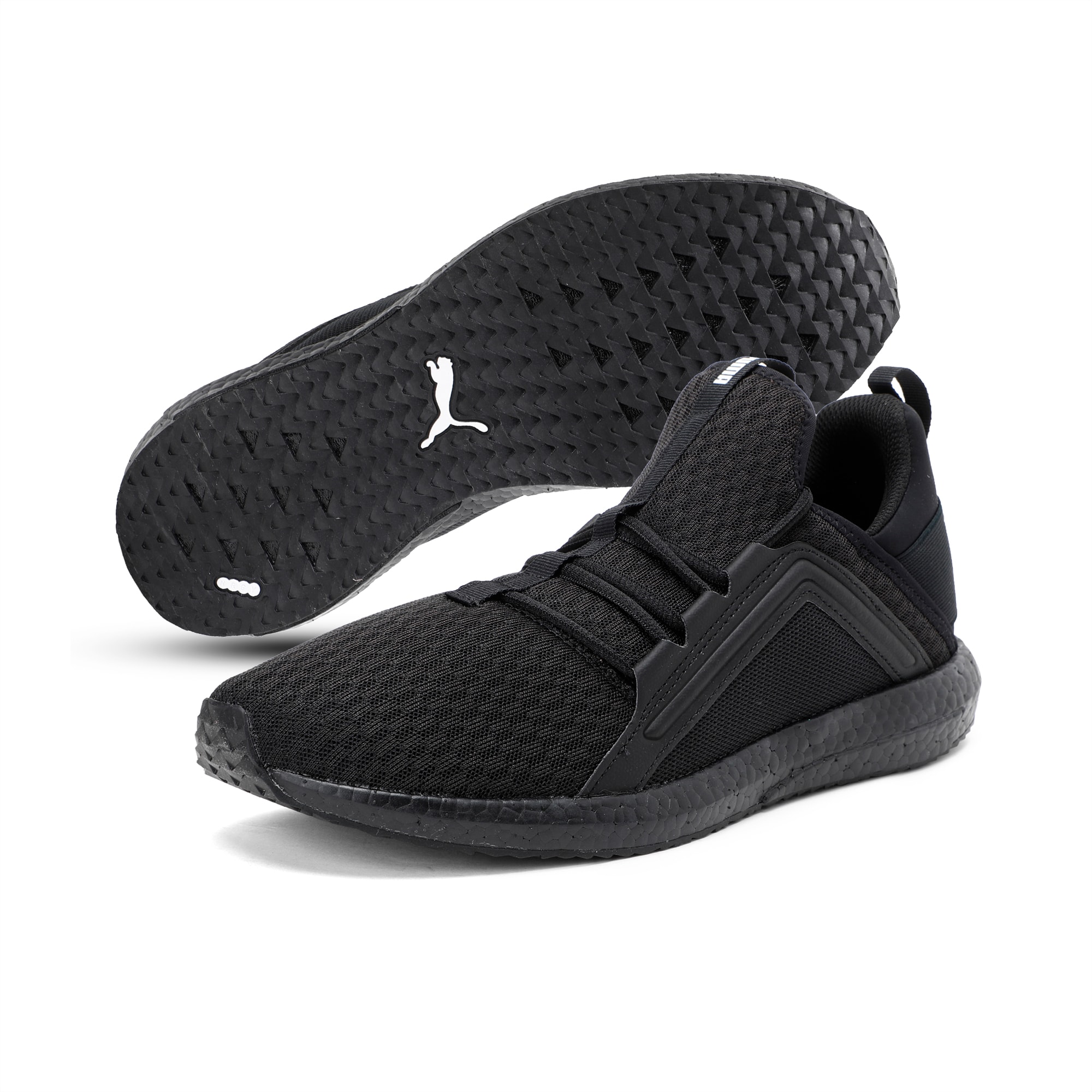 puma mega nrgy black running shoes