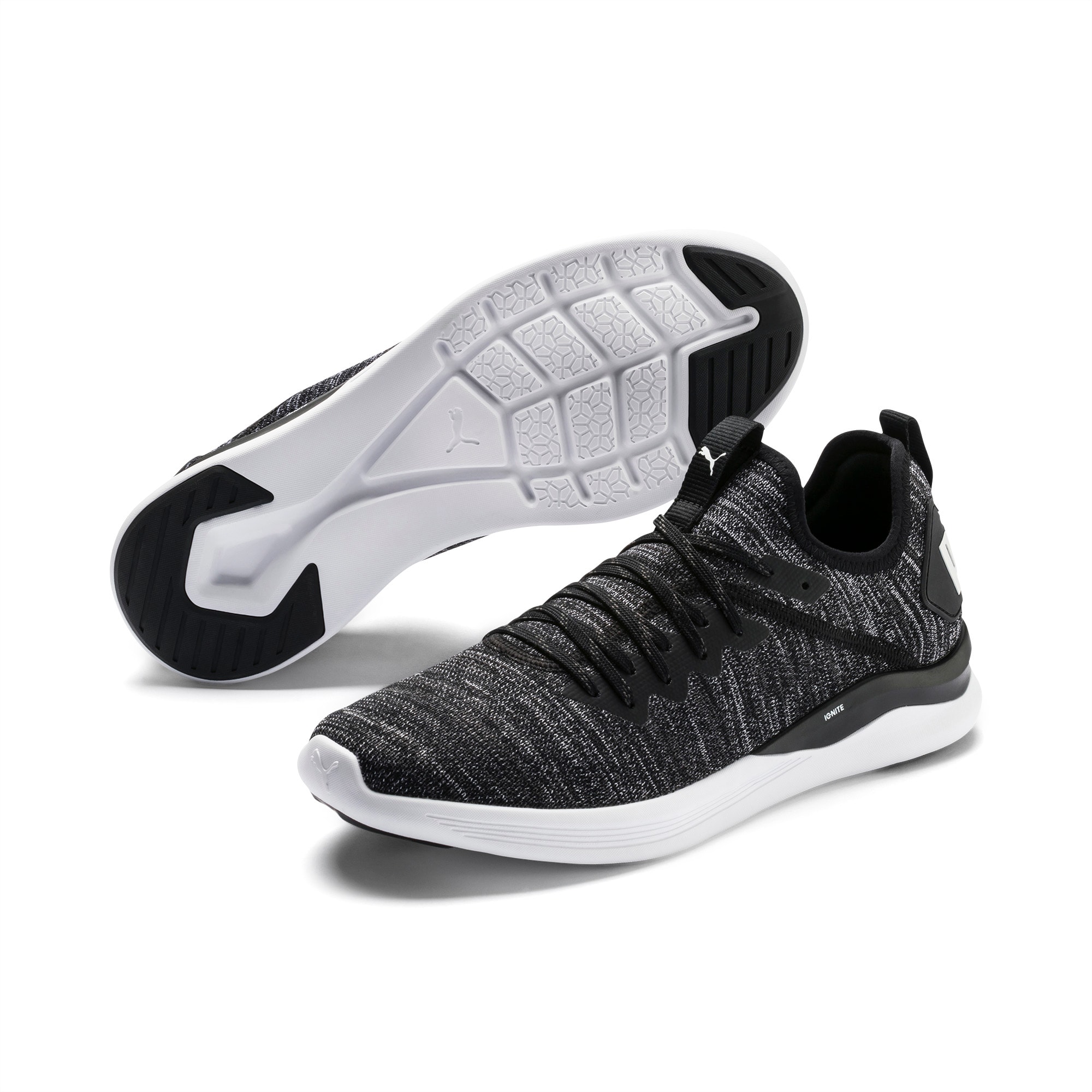 Puma men's ignite discount flash evoknit shoes black