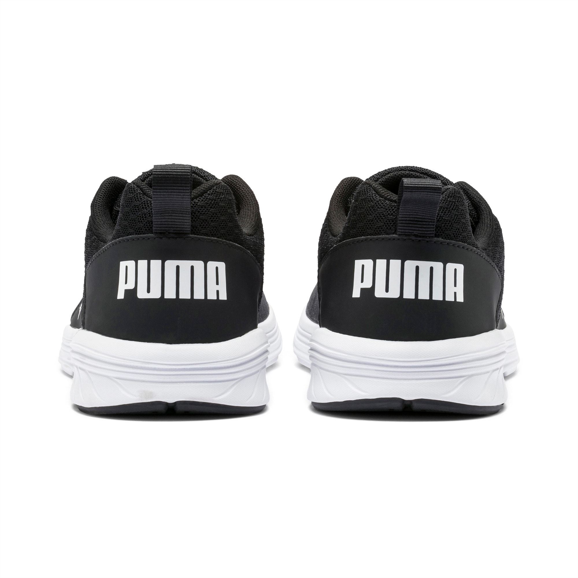 puma all black running shoes