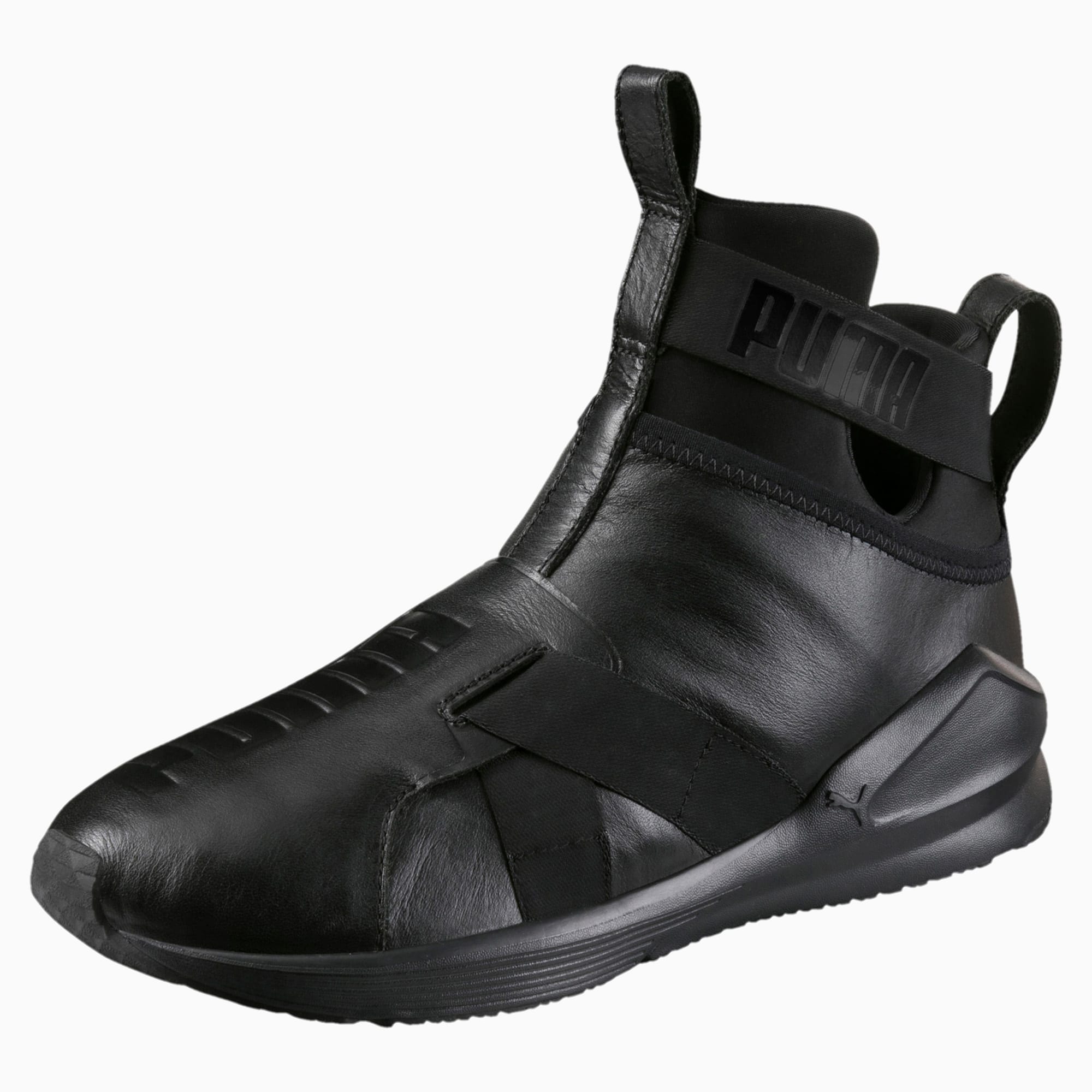 puma fierce strap leather wn's black