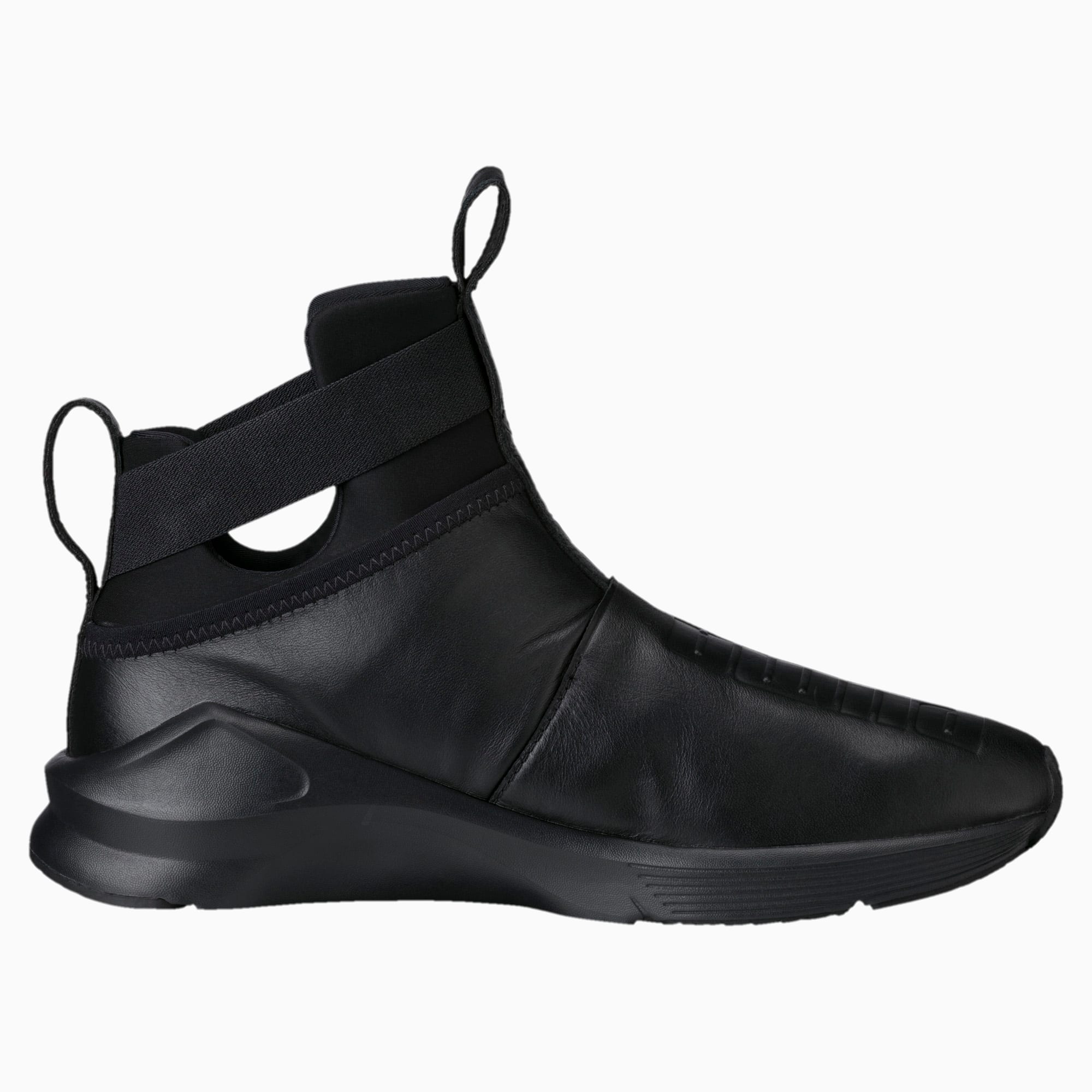 puma fierce strap leather wn's black