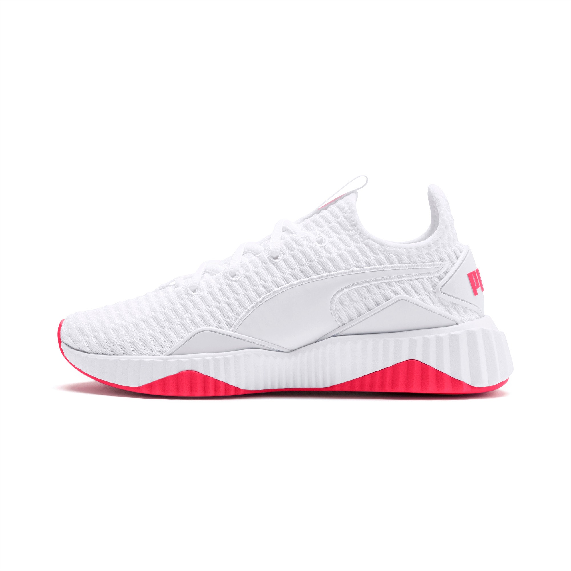 puma defy trainers white
