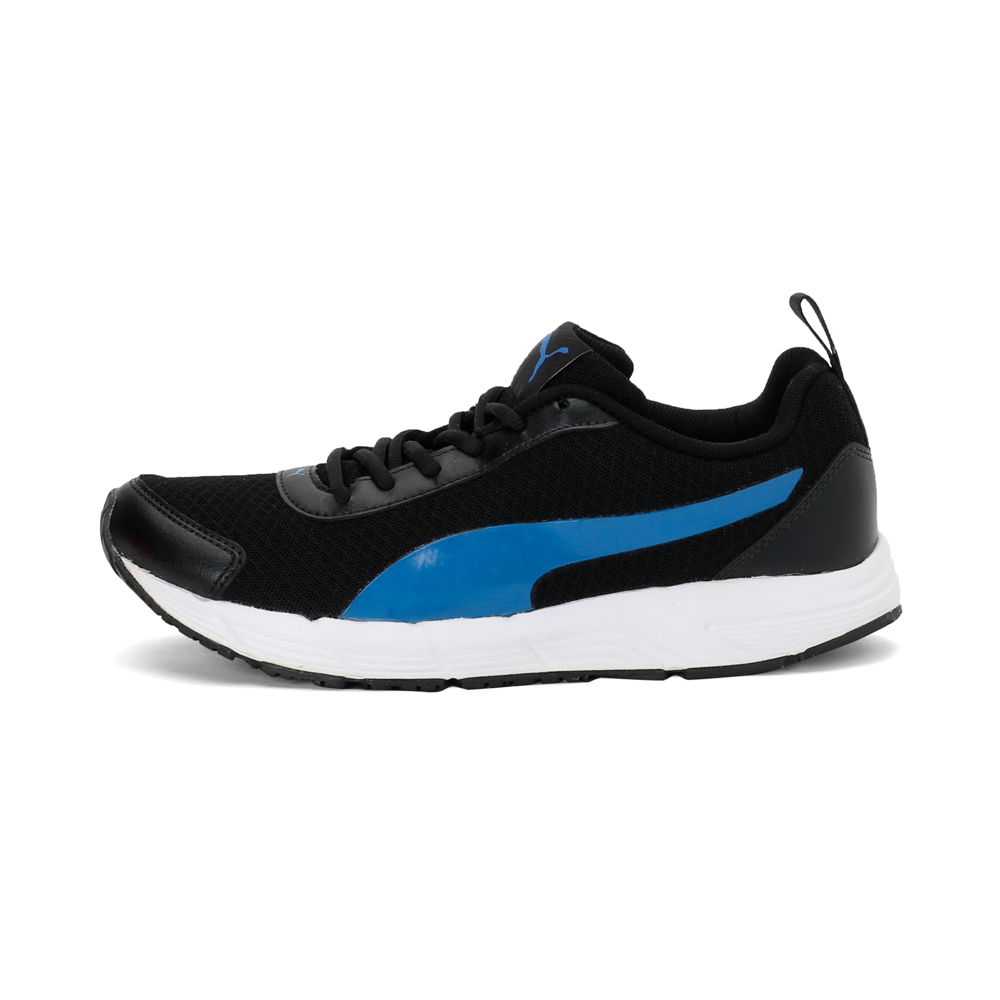 puma blue and black shoes