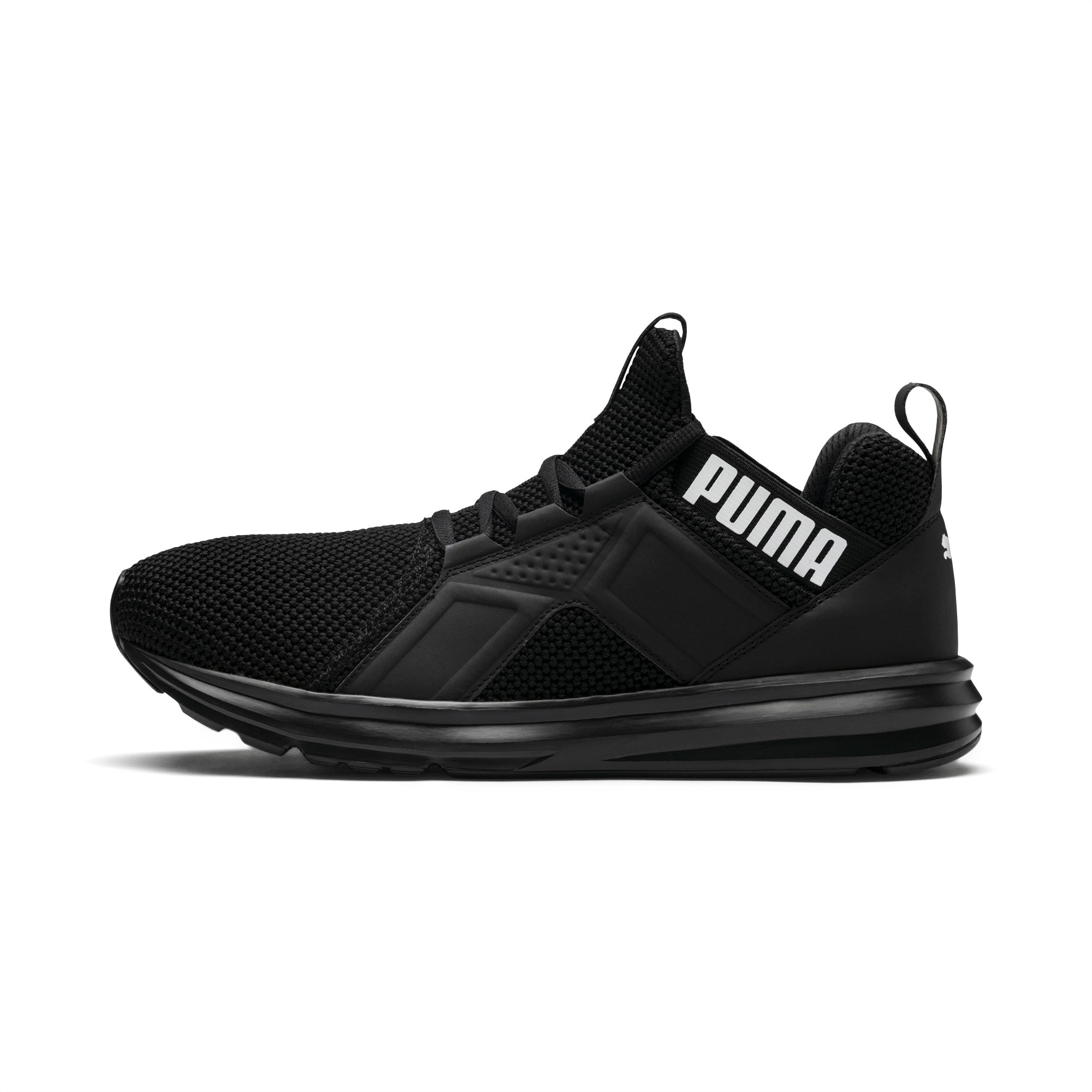 puma mens trainers black