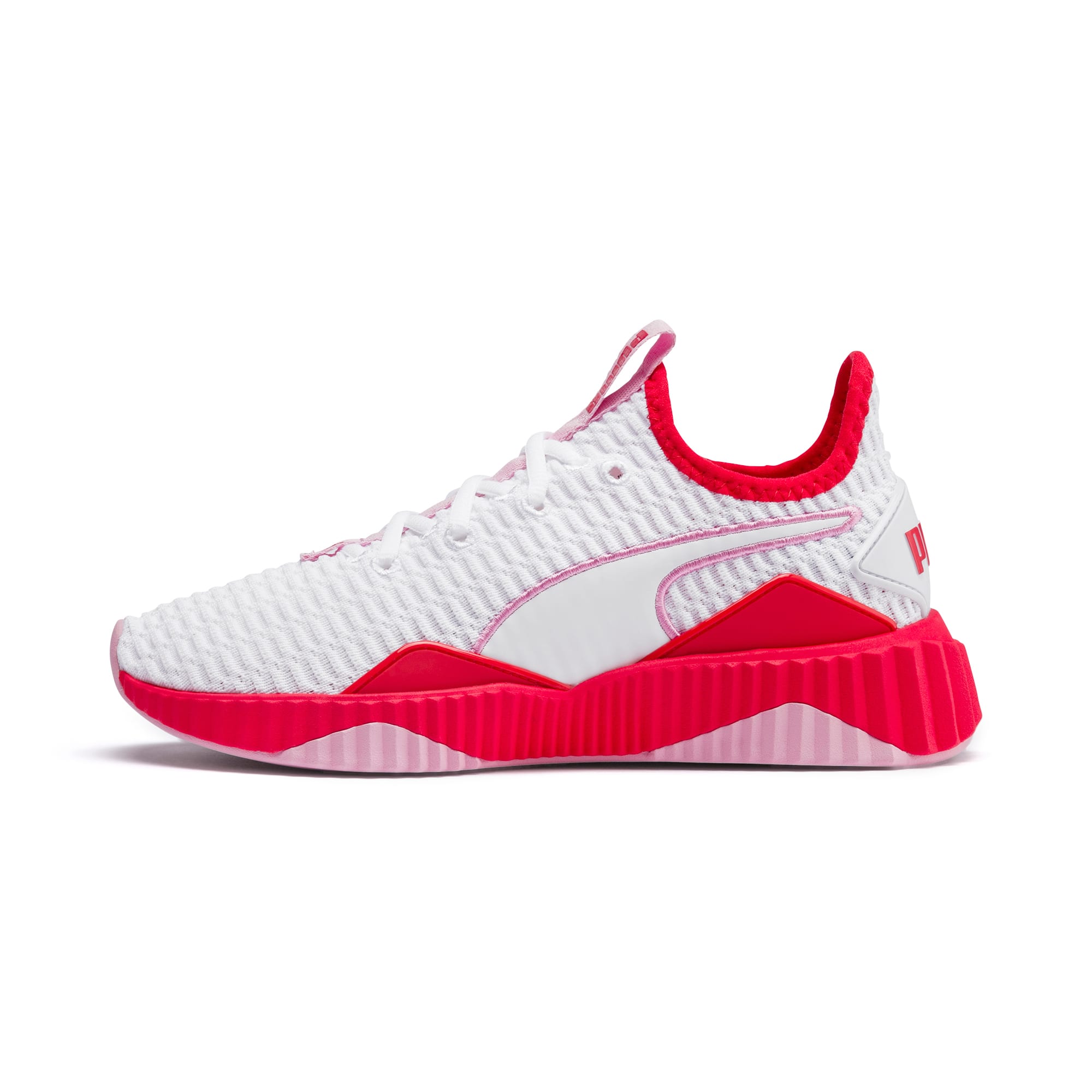 puma defy trainers white