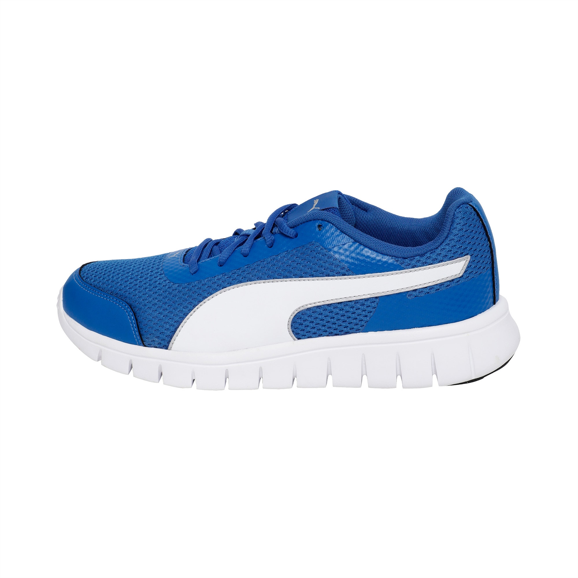 puma white & blue running shoes