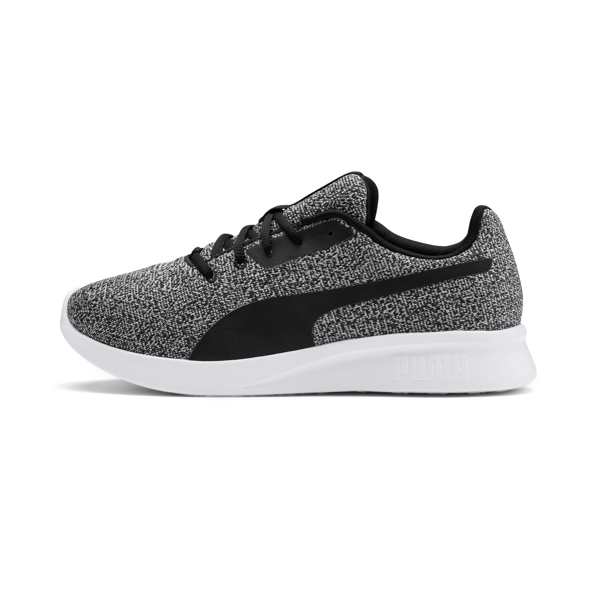 puma grey and black shoes