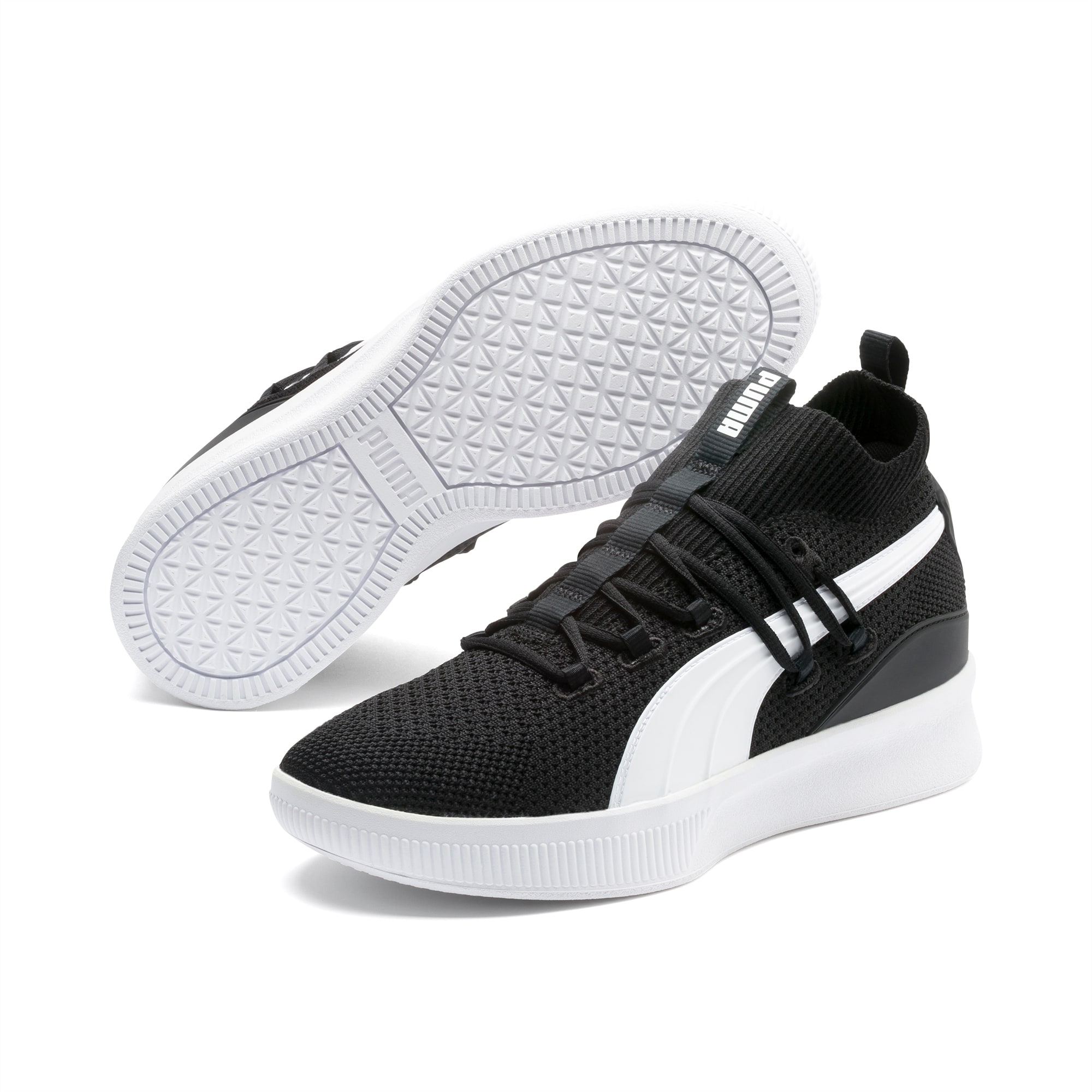 puma black basket shoes