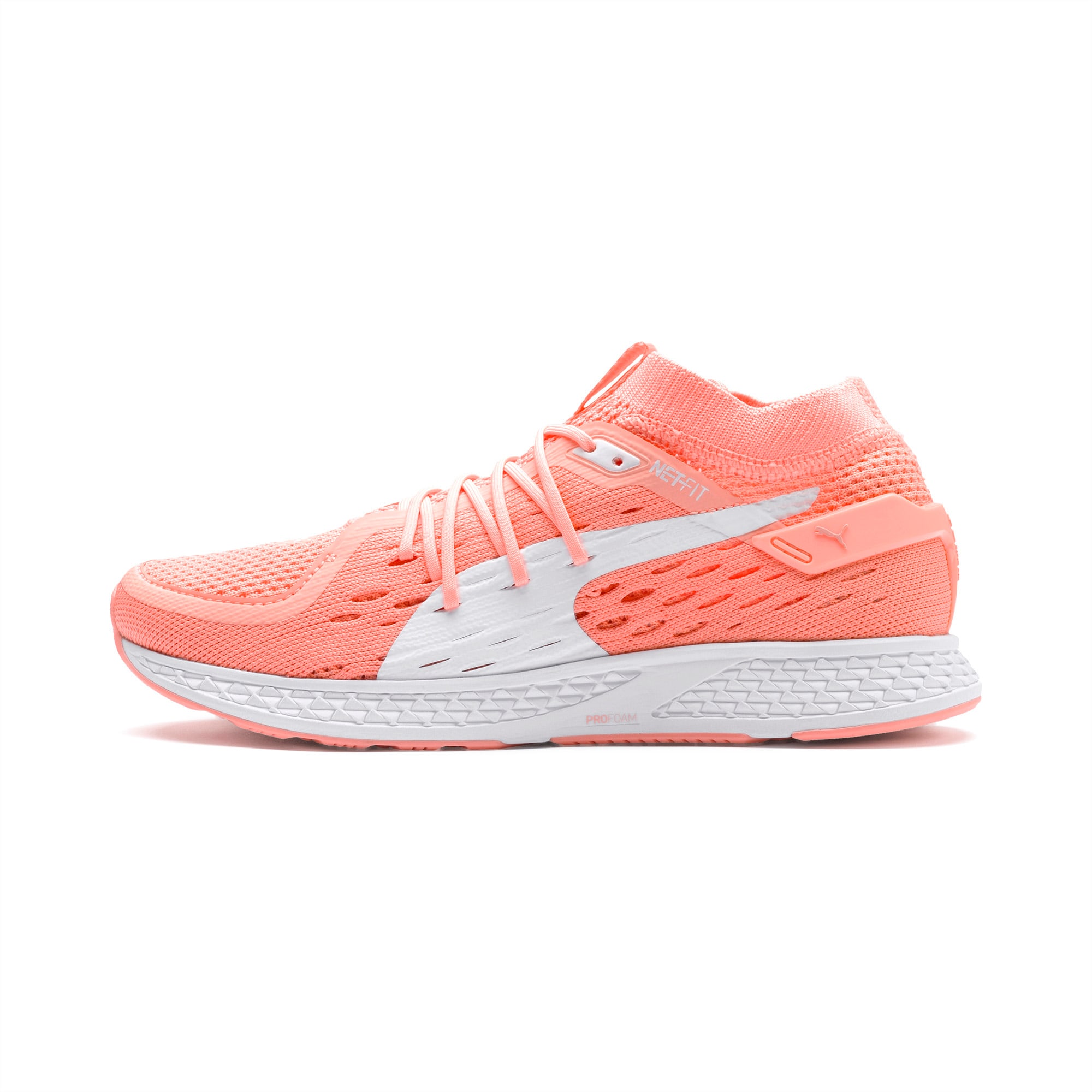 Speed 500 Women's Running Shoes, Bright Peach-Puma White, large-SEA