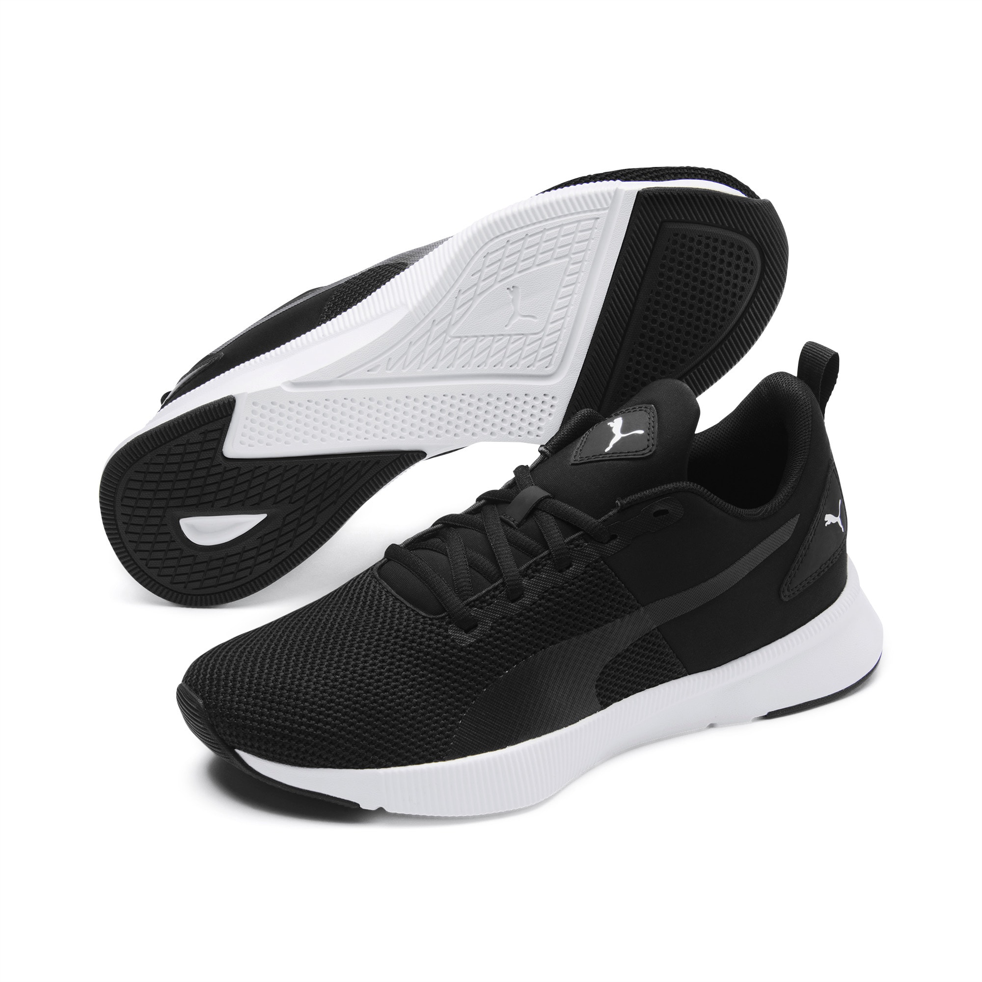 puma running shoes black and white